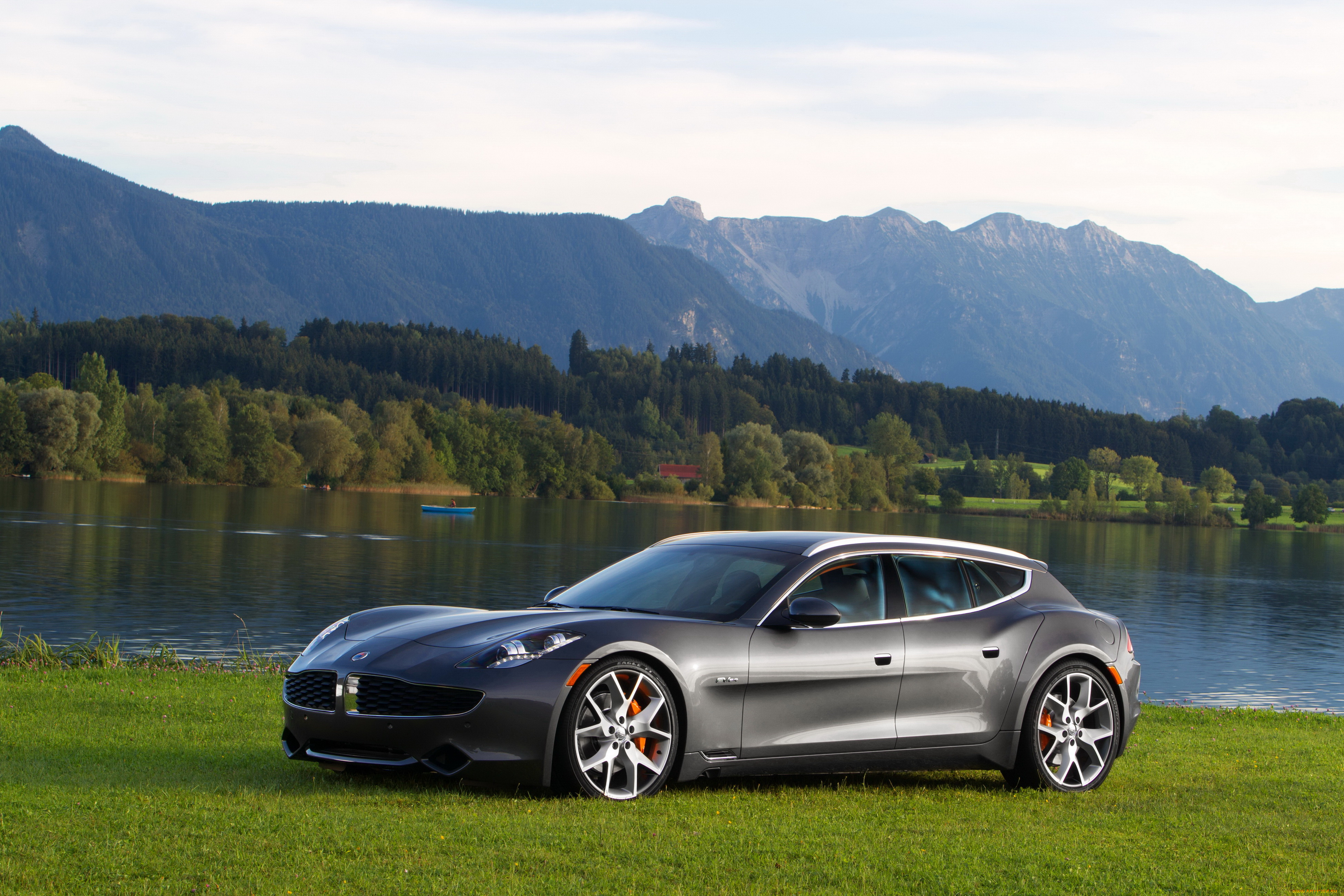 2011, fisker, surf, автомобили, fisker, река, серый, surf, побережье