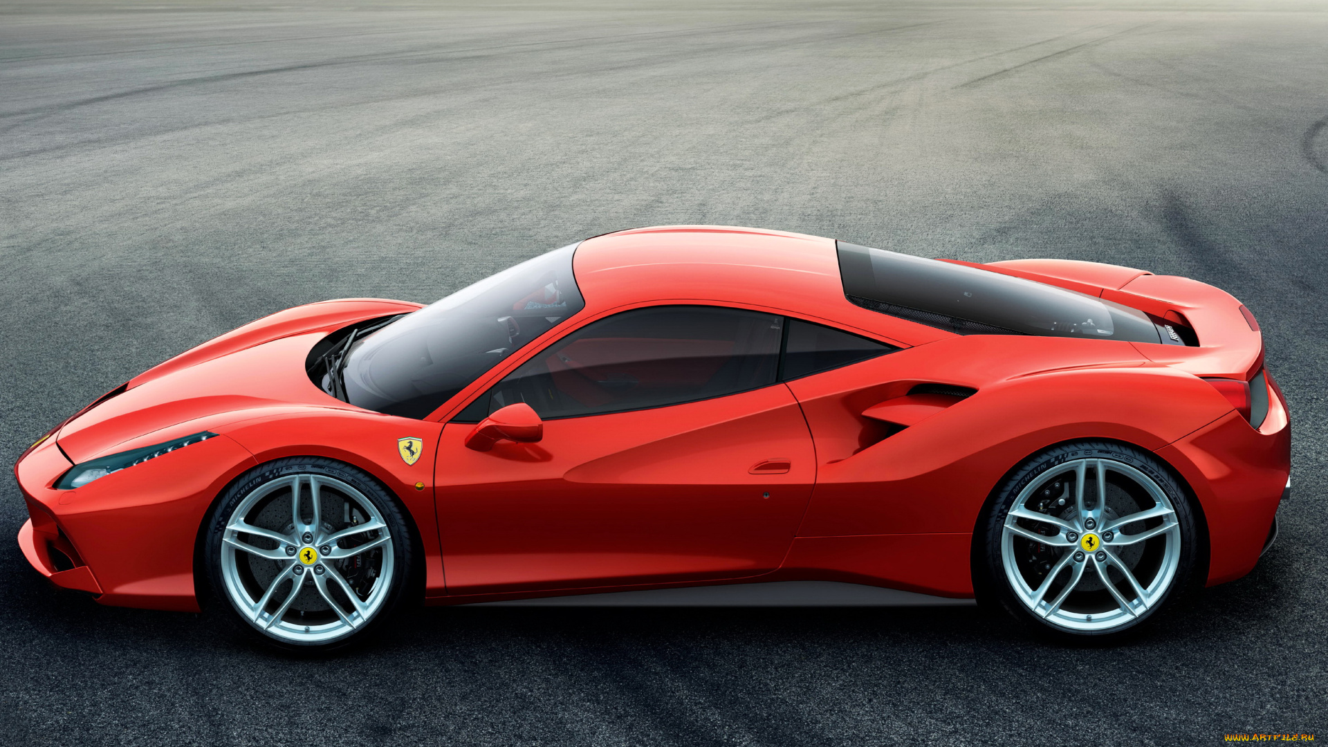 2015, ferrari, 488, gtb, автомобили, ferrari, красный