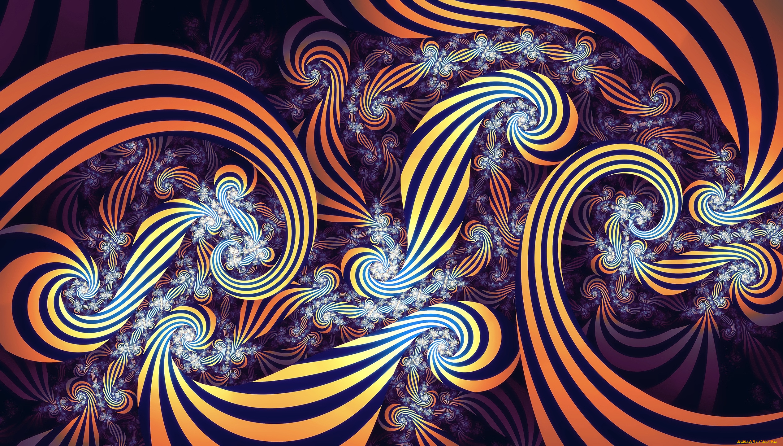 3д, графика, фракталы, , fractal, ленты, узоры