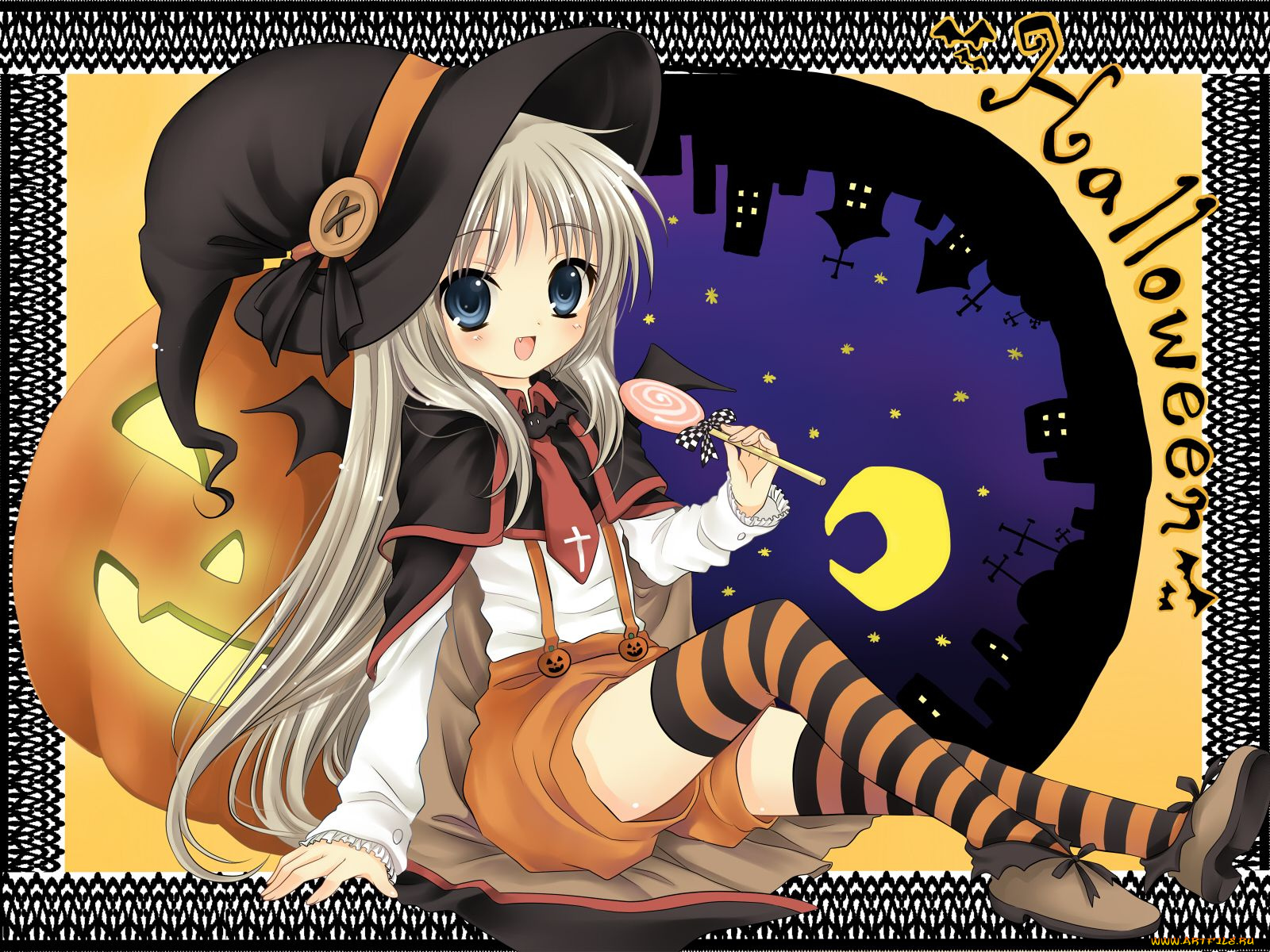 аниме, halloween, magic