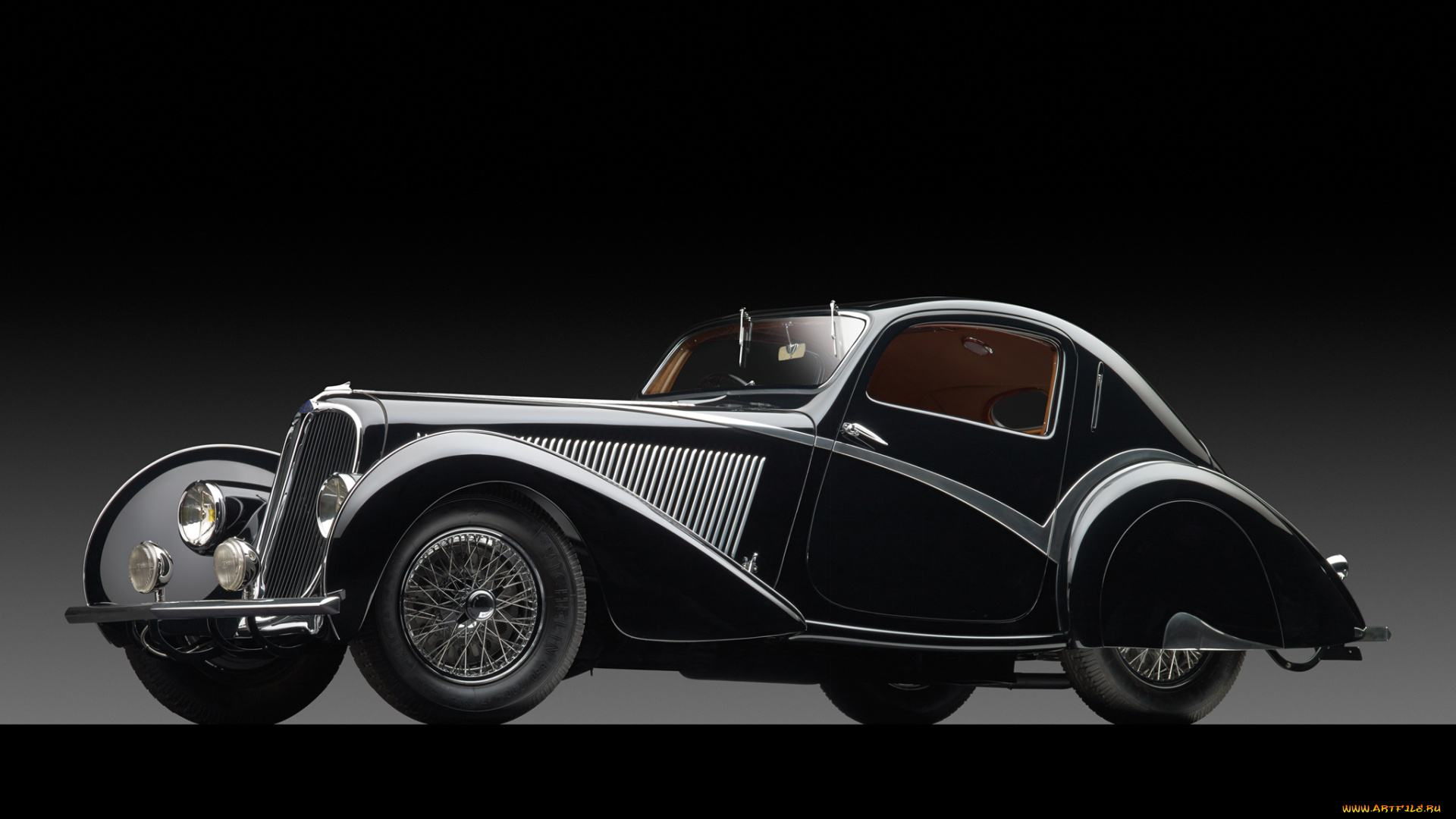автомобили, классика, темный, figoni, -falaschi, 1936г, court, coupe, delahaye, competition, 135