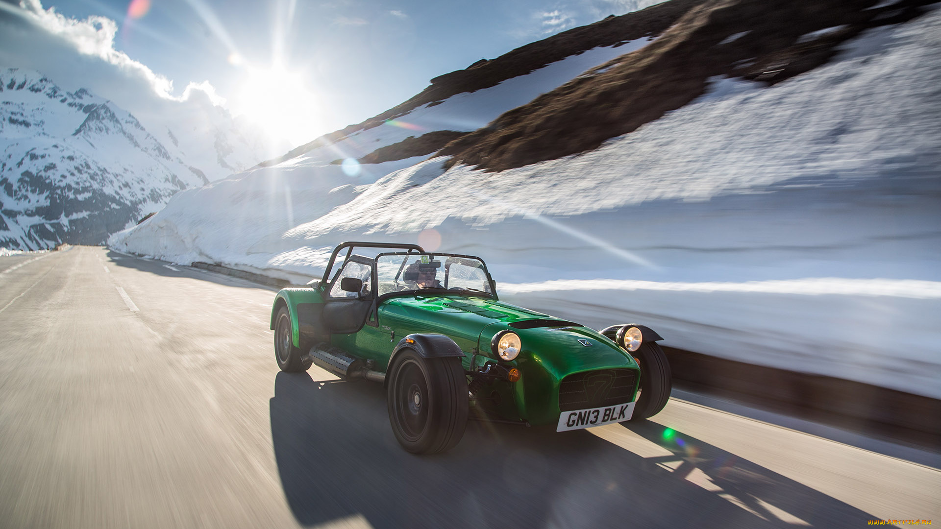 caterham, автомобили, горы, шоссе, авто, спортивный