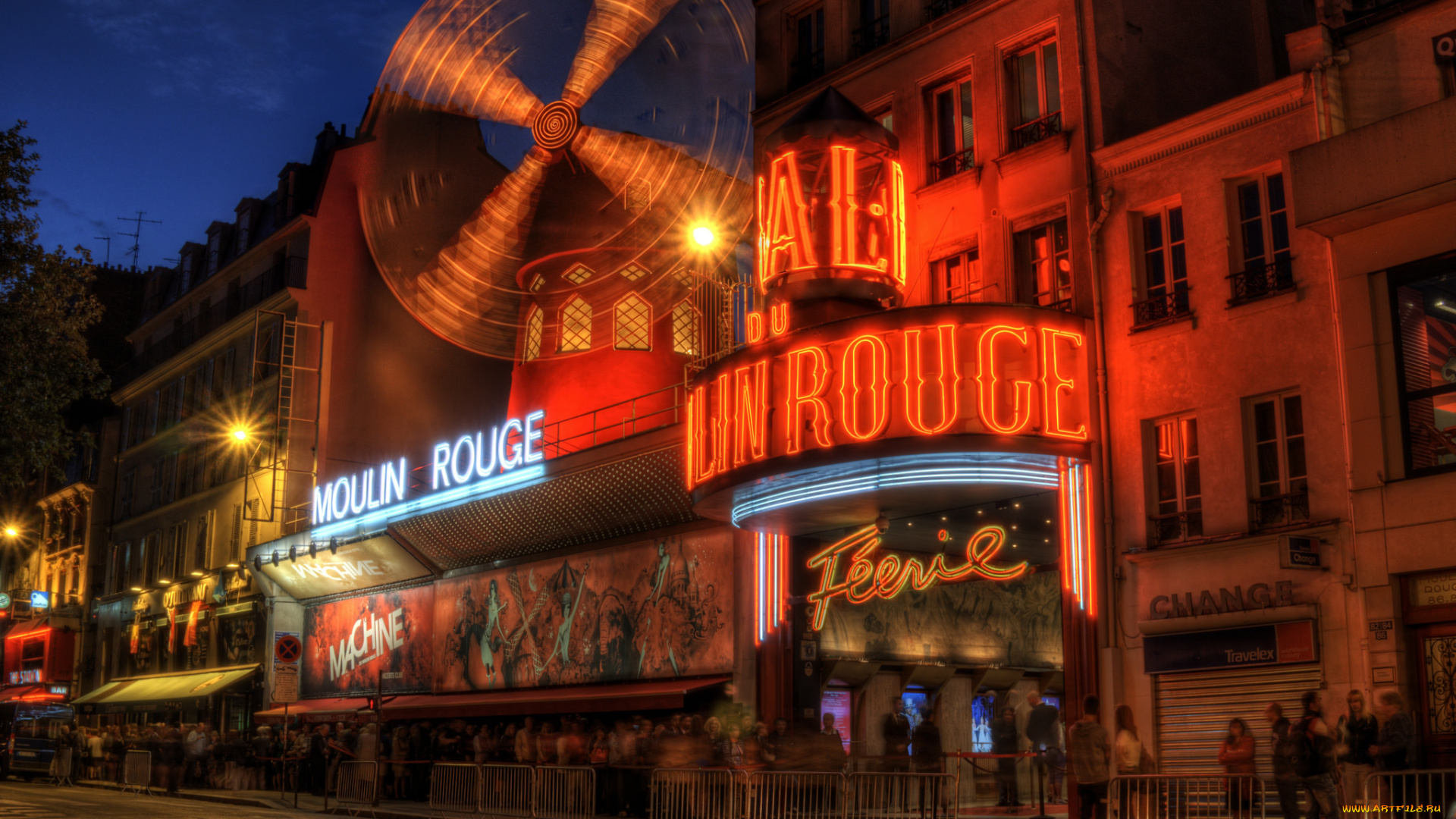 moulin, rouge, , paris, города, париж, , франция, кабаре, ночь