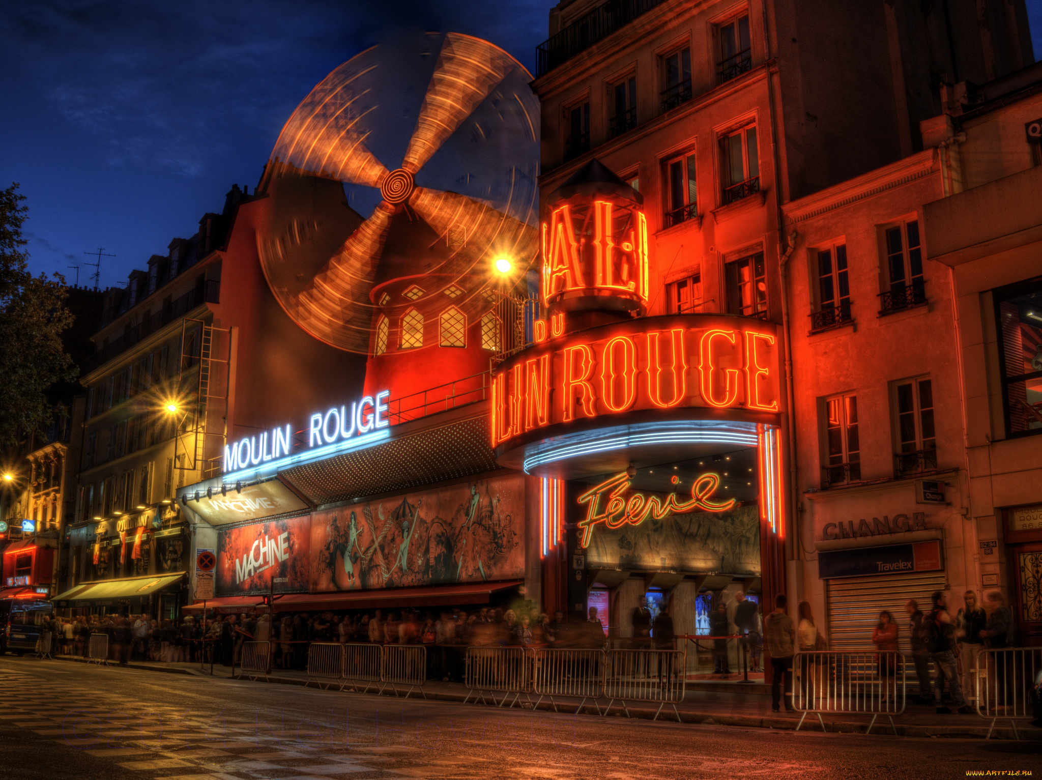 moulin, rouge, , paris, города, париж, , франция, кабаре, ночь