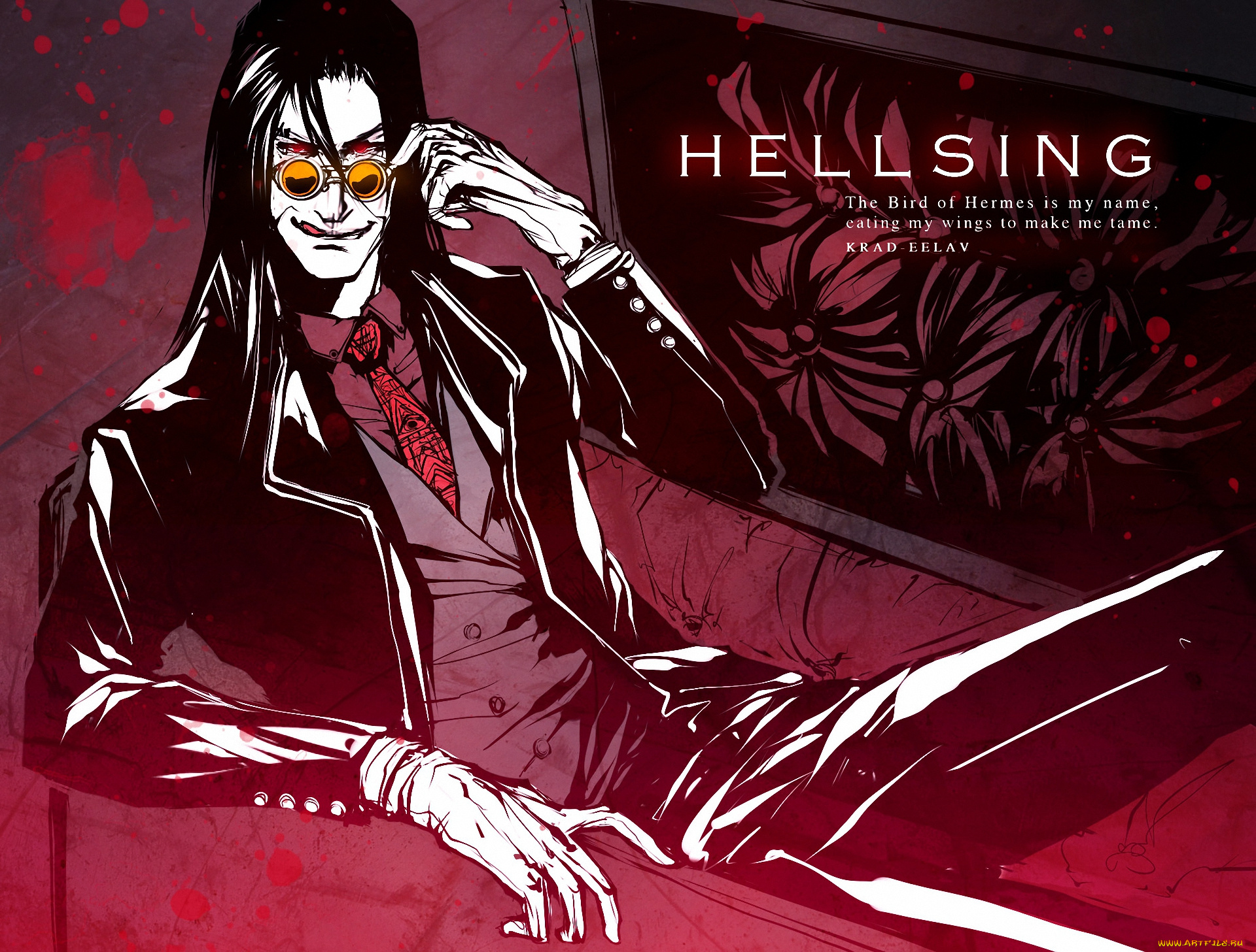 аниме, hellsing, алукард, vampire, dracula, alucard, вампир, дракула