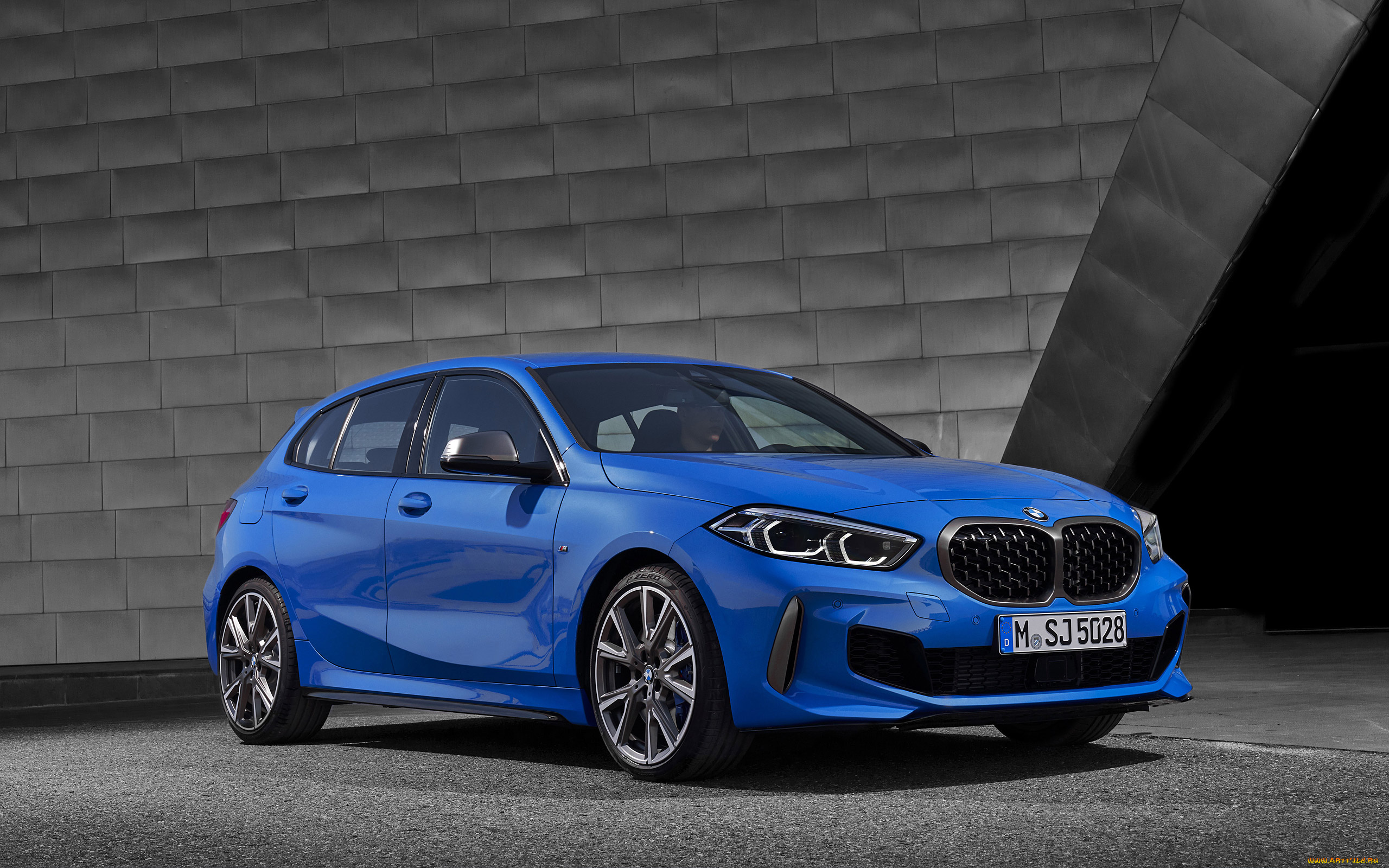 2020, bmw, m135i, xdrive, автомобили, bmw, немецкие, хэтчбек, синий, 2020, m135i, xdrive, экстерьер, вид, спереди, 1, новый