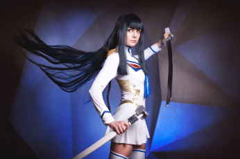 Картинка разное cosplay+ косплей девушка фон униформа меч