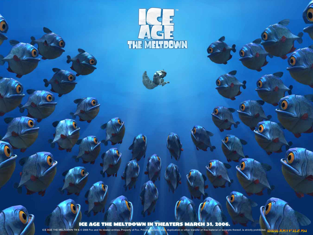 мультфильмы, ice, age, the, meltdown