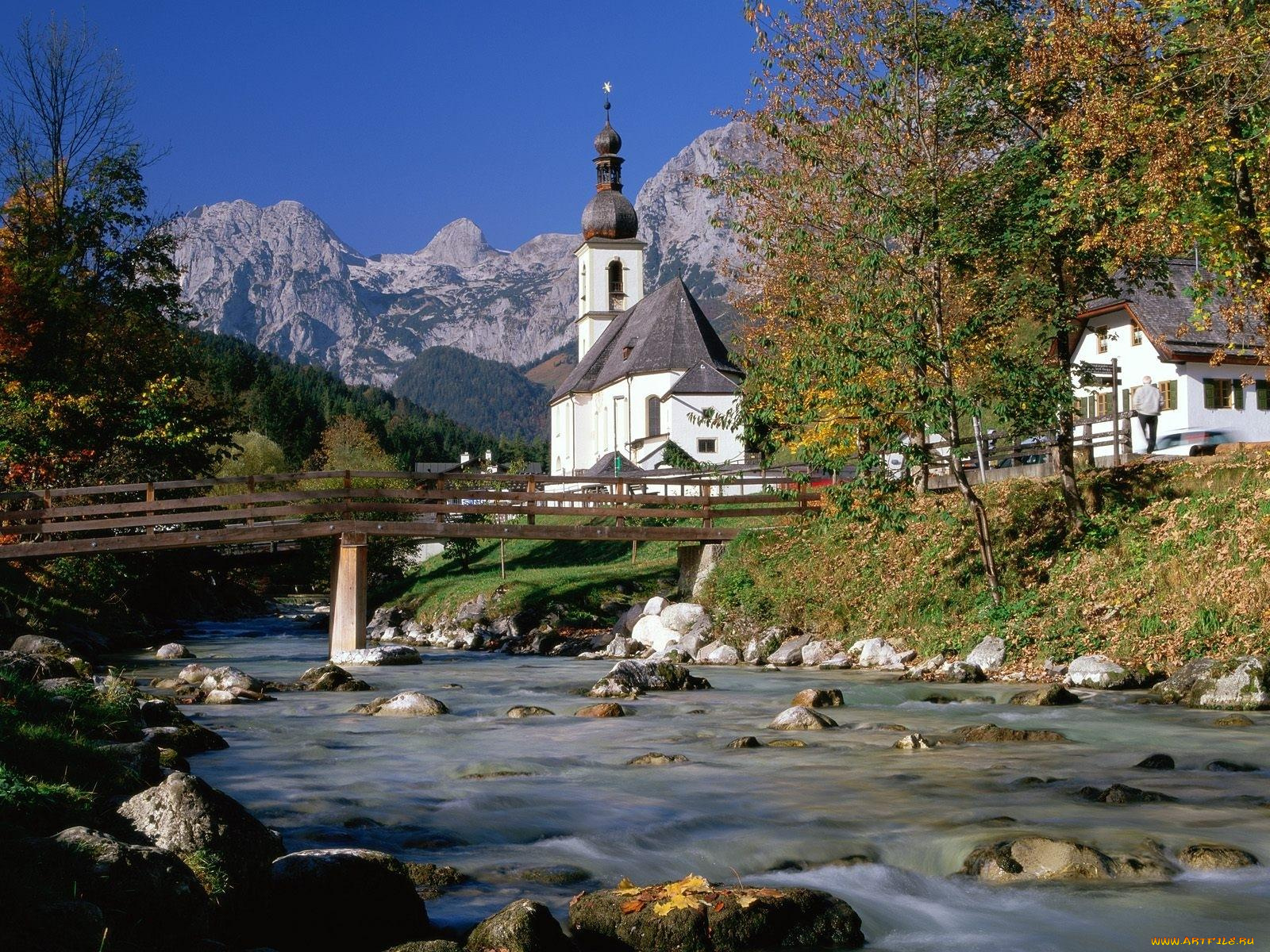 ramsau, bavaria, города, католические, соборы, костелы, аббатства