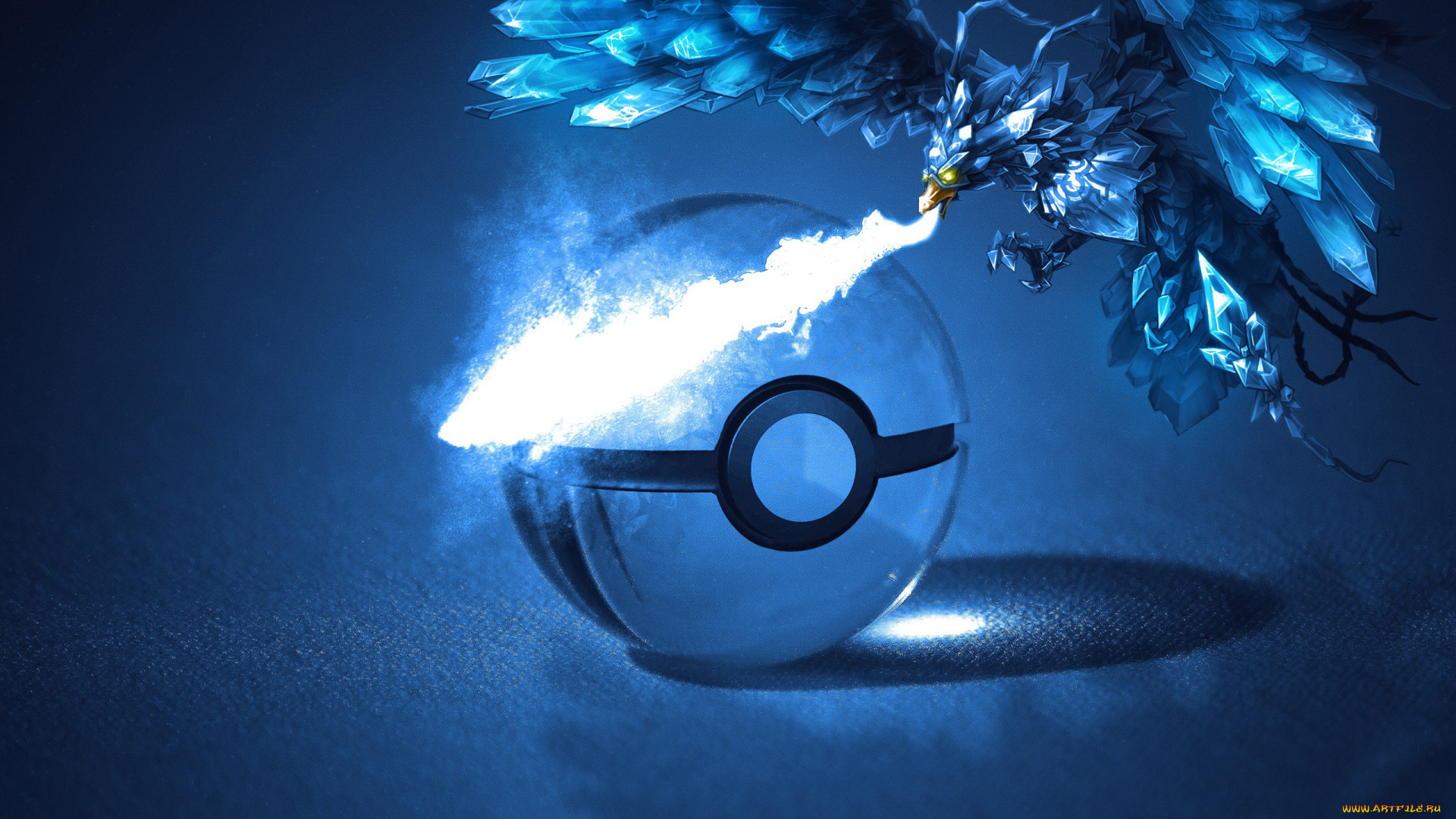 аниме, pokemon, articuno