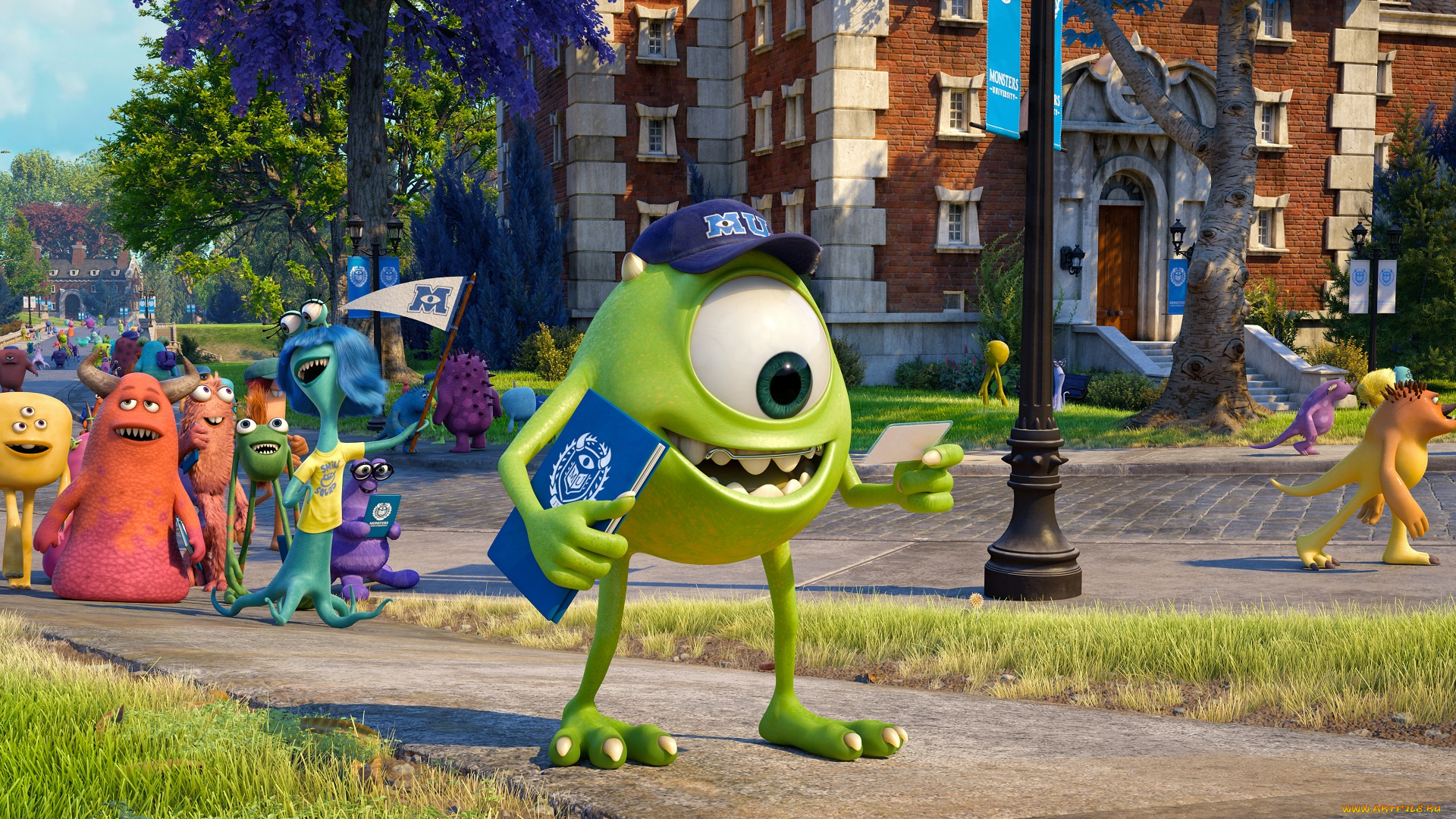 мультфильмы, monsters, university, монстры