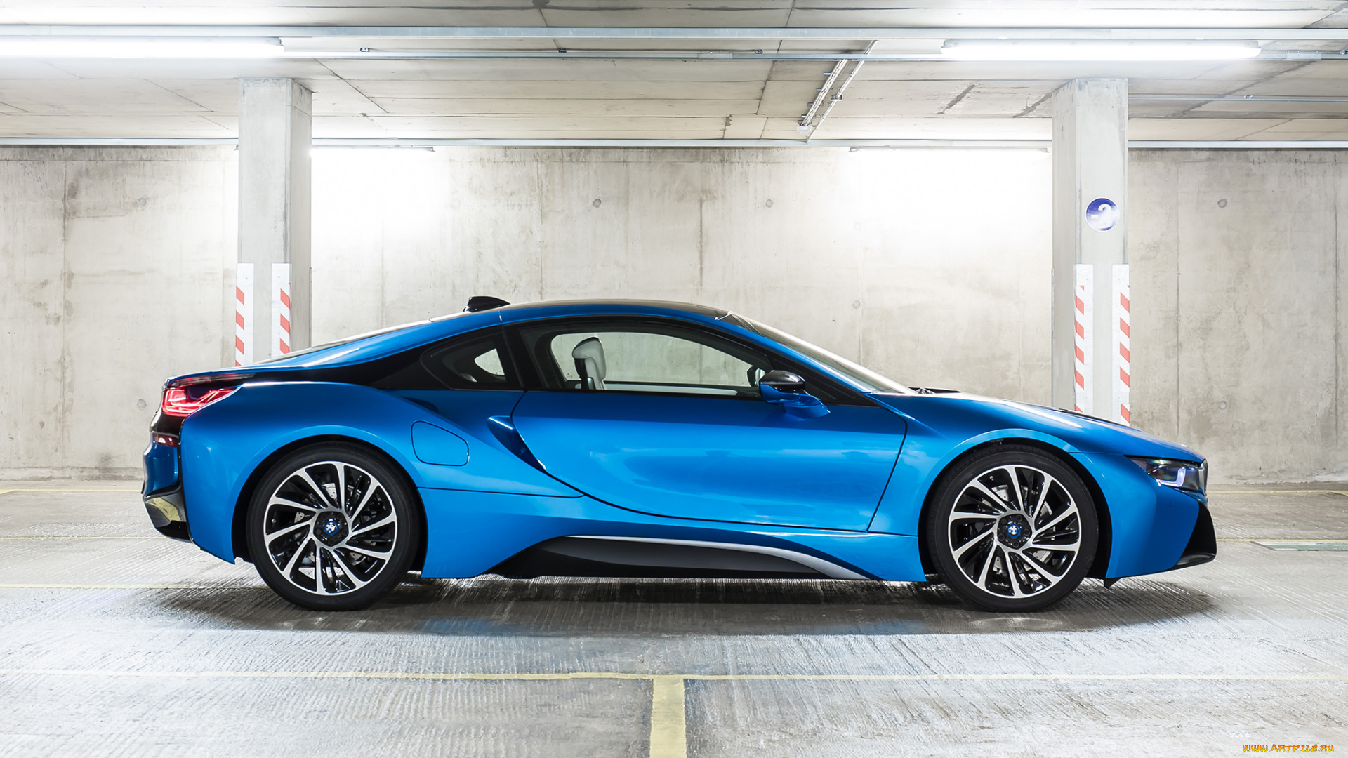 автомобили, bmw, 2014г, uk-spec, i8, синий