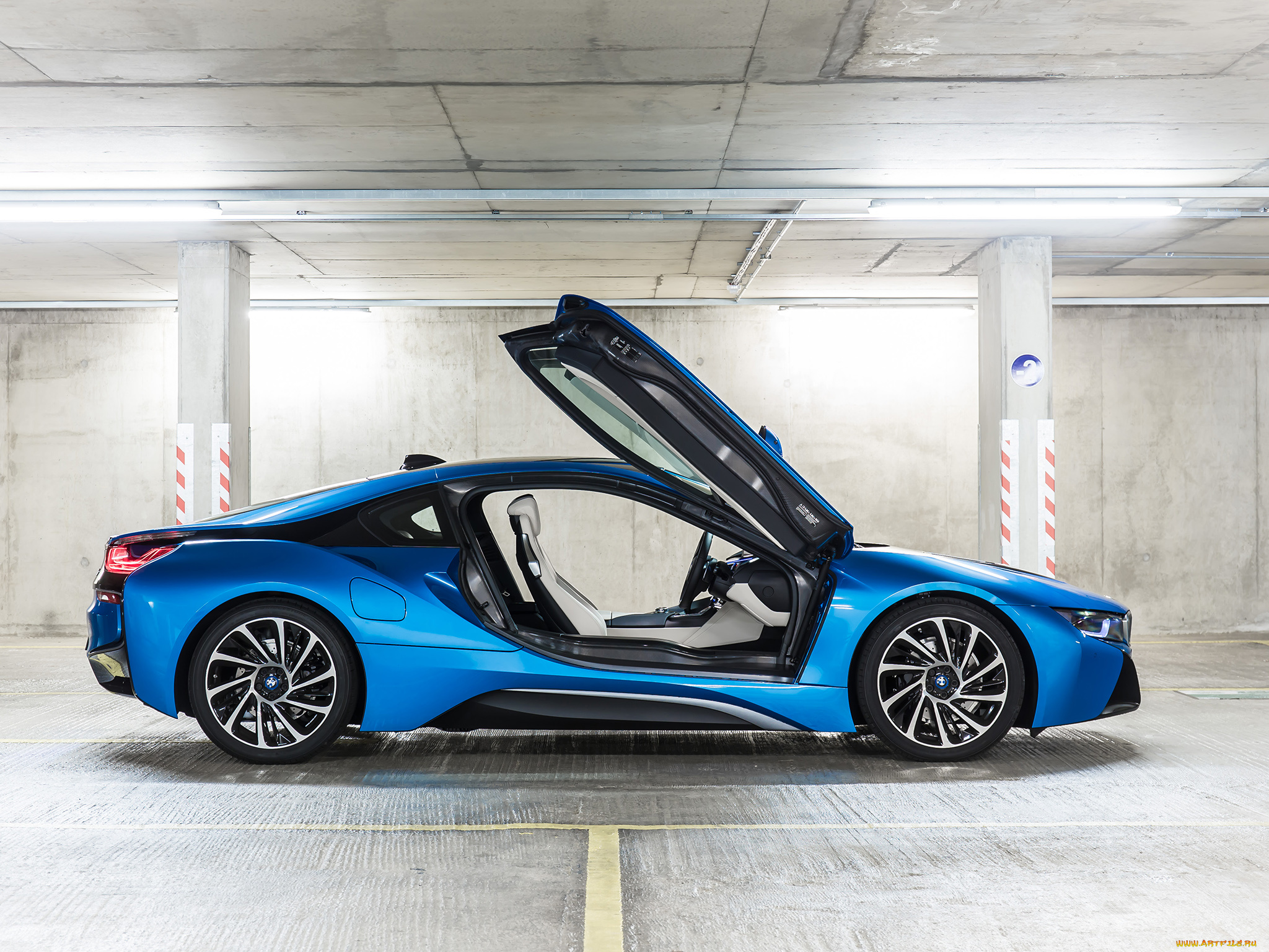 автомобили, bmw, синий, 2014г, uk-spec, i8