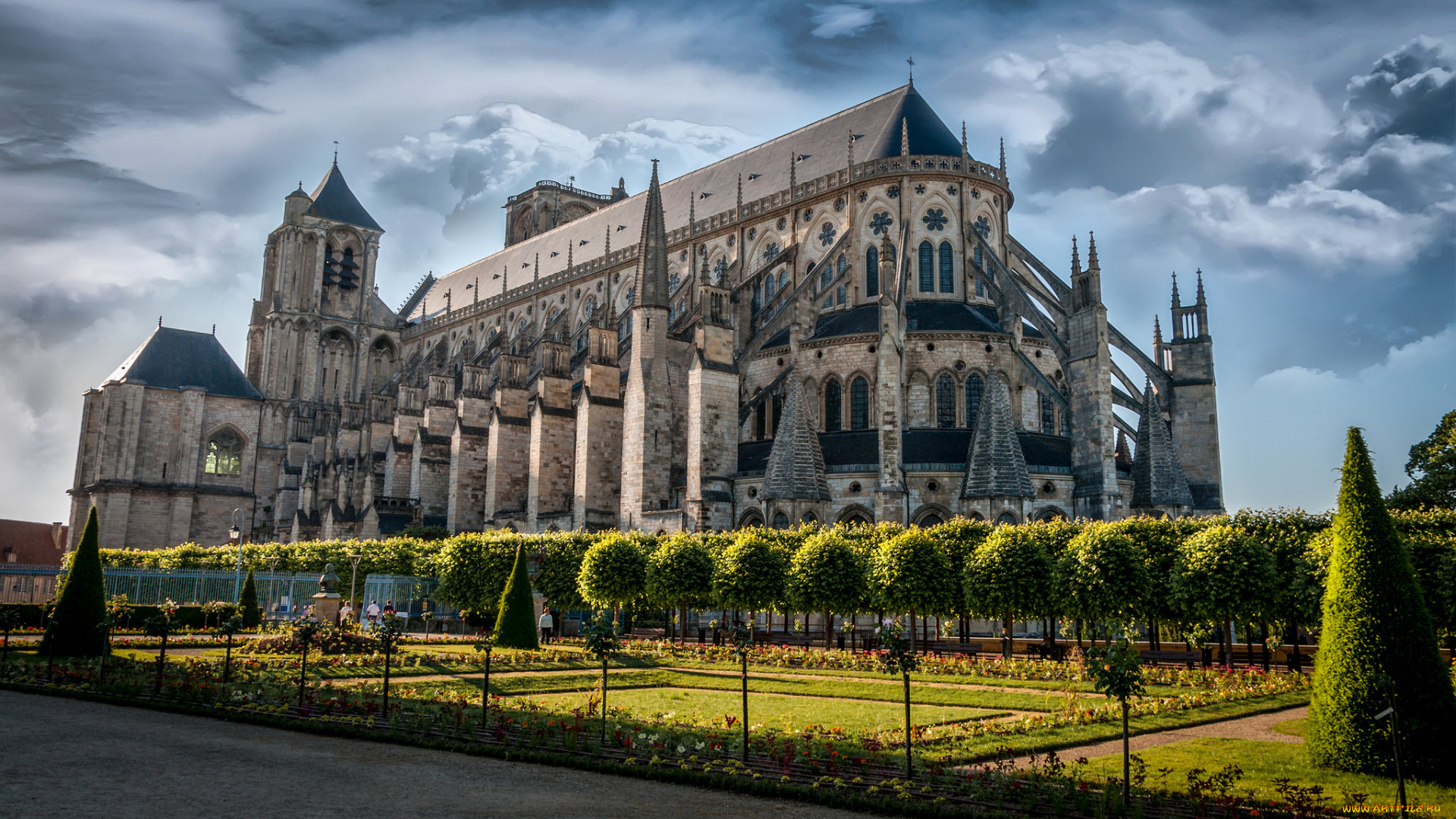 bourges, cathedral, города, -, католические, соборы, , костелы, , аббатства, собор, парк