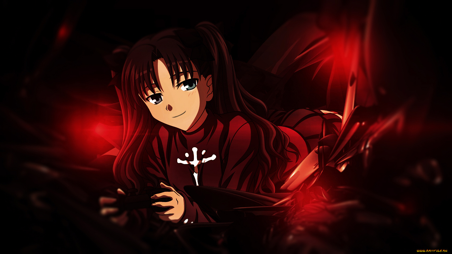 аниме, fate, stay, night, рин