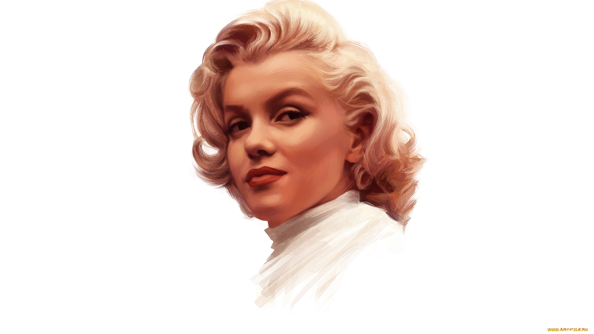 marilyn, monroe, рисованное, люди, портрет, взгляд, фон, девушка