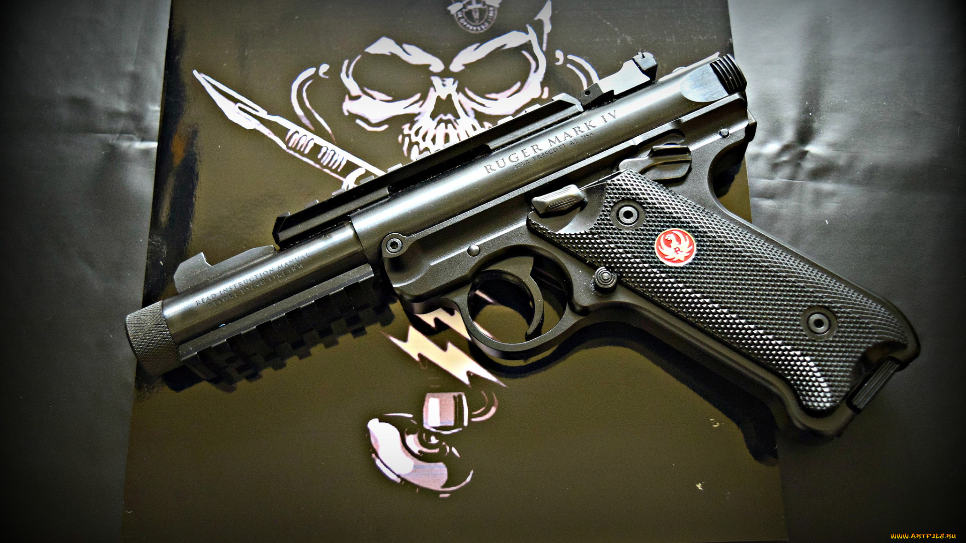 ruger, tactical, 22, оружие, пистолеты, ствол