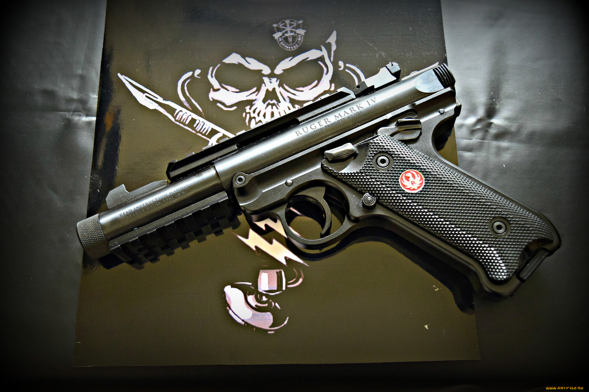 ruger, tactical, 22, оружие, пистолеты, ствол