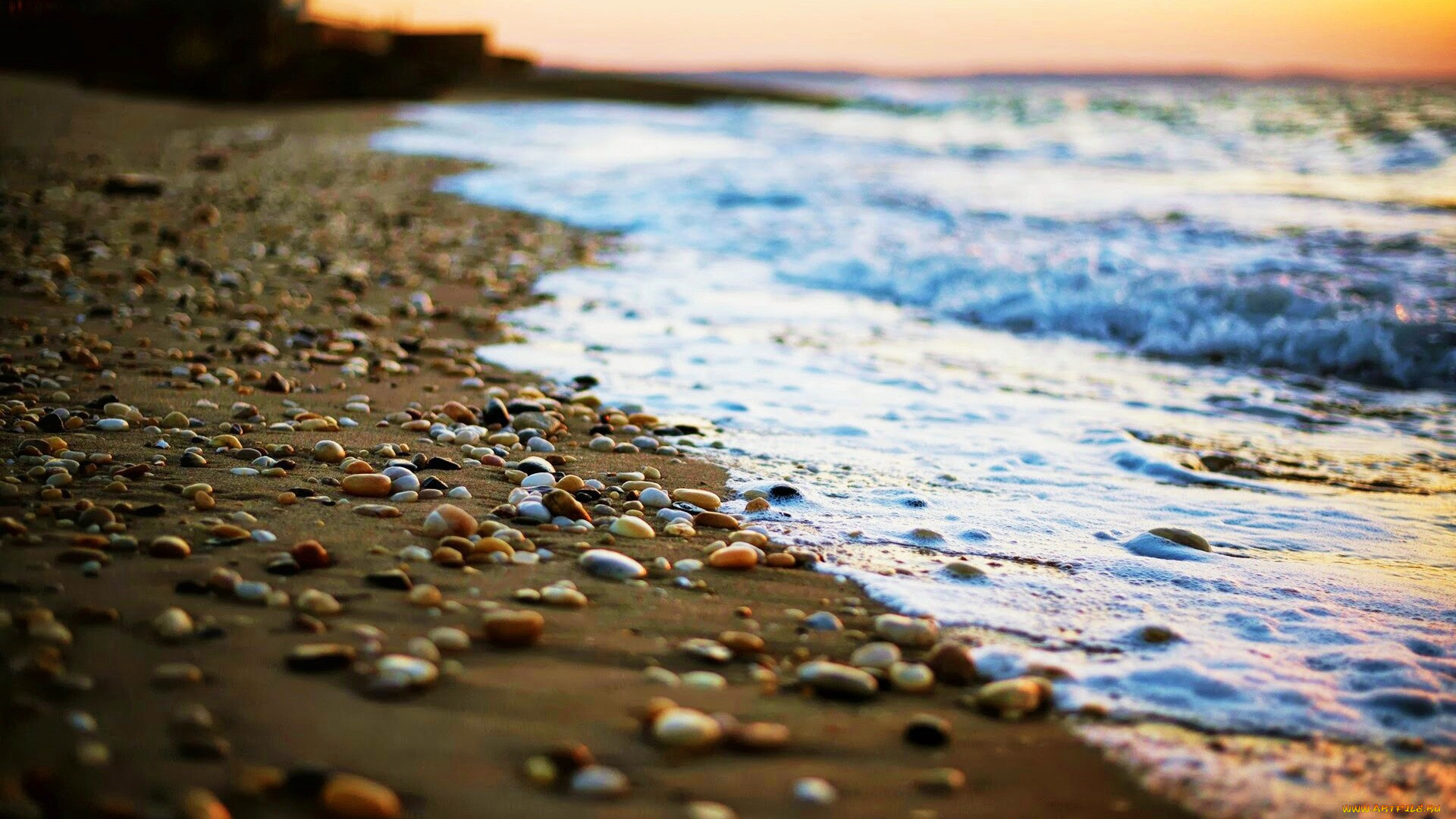 природа, побережье, песок, камни, берег, море