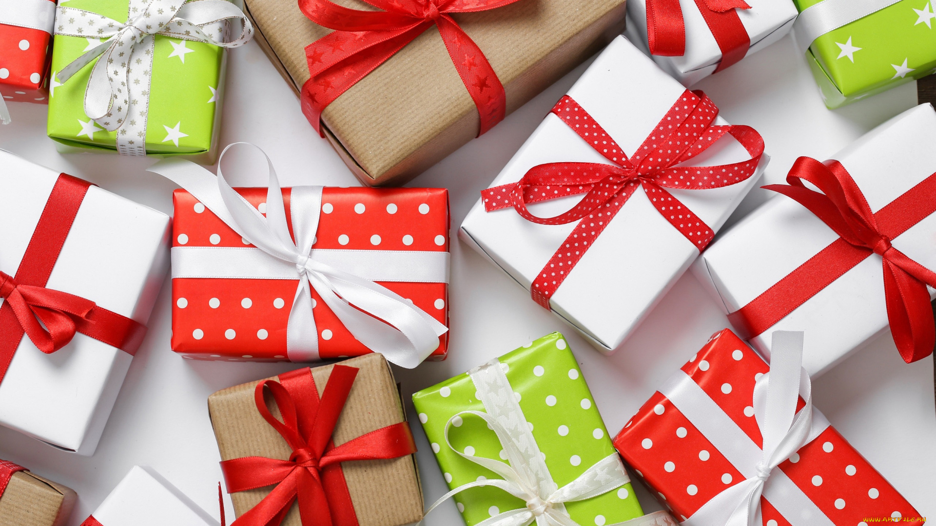 праздничные, подарки, и, коробочки, подарки, ленты, банты