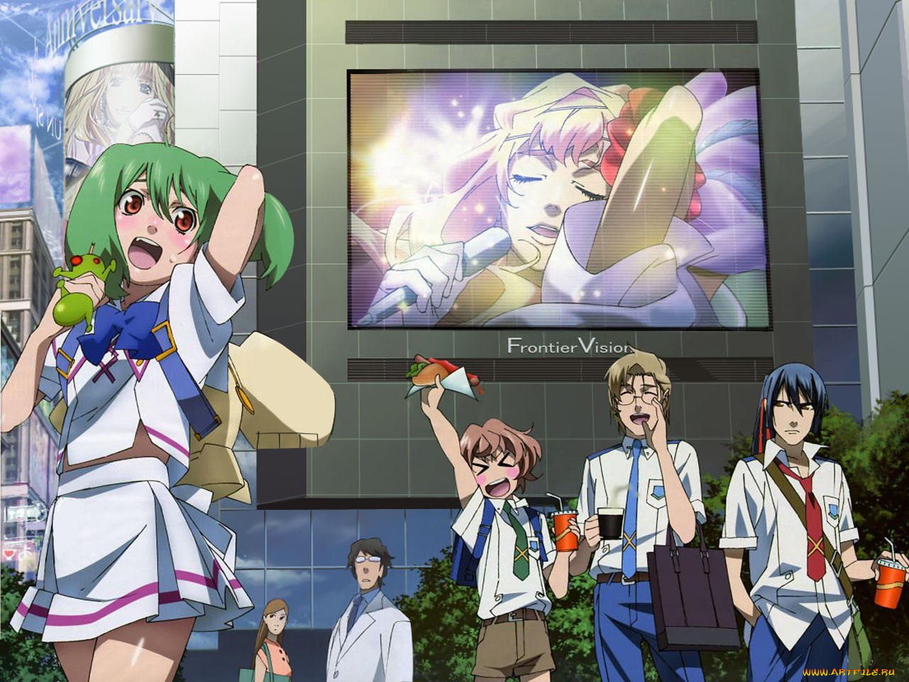 аниме, macross, frontier