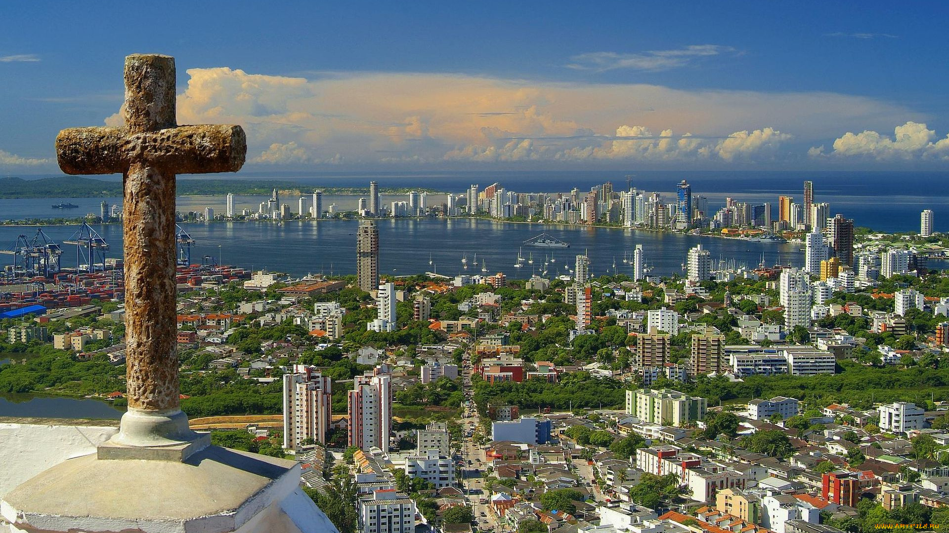 cartagena, colombia, города, панорамы