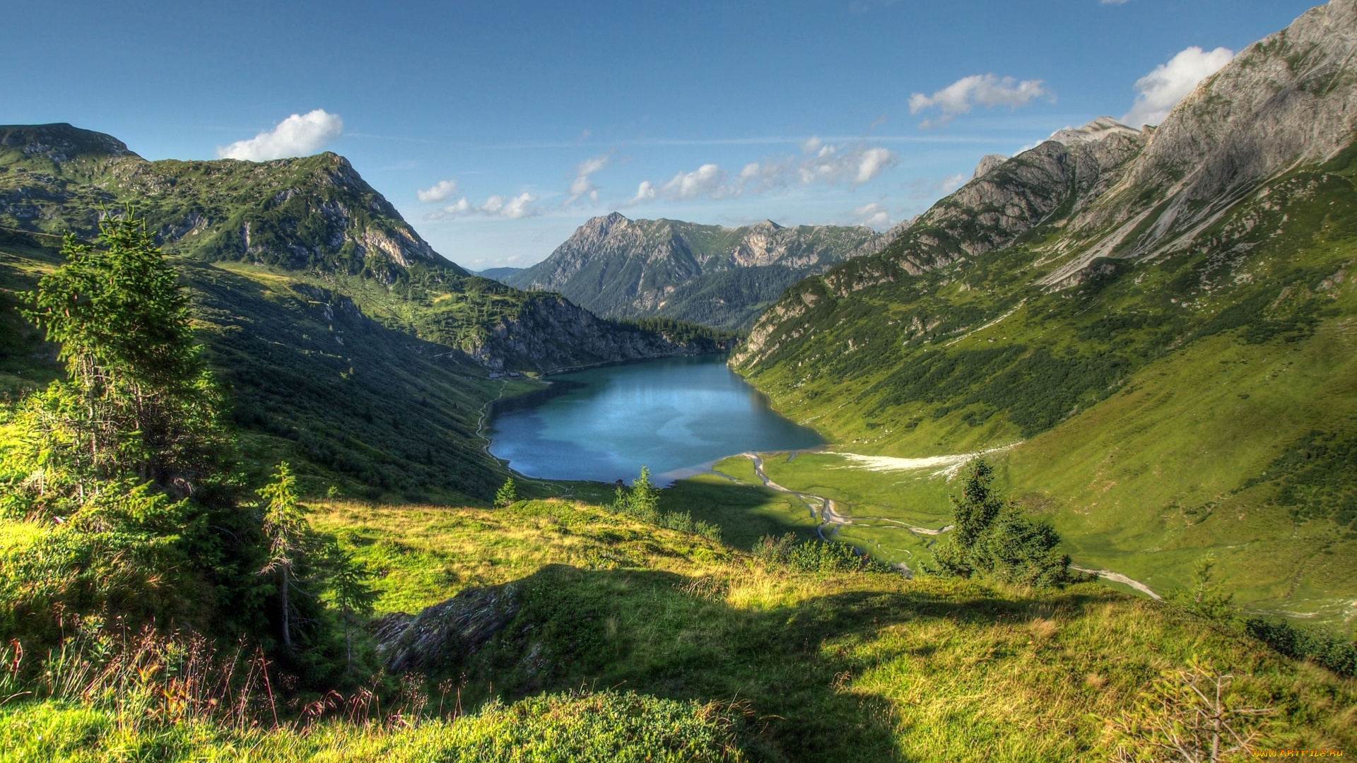 природа, реки, озера, горы, горное, озеро, пейзаж, austria, австрия