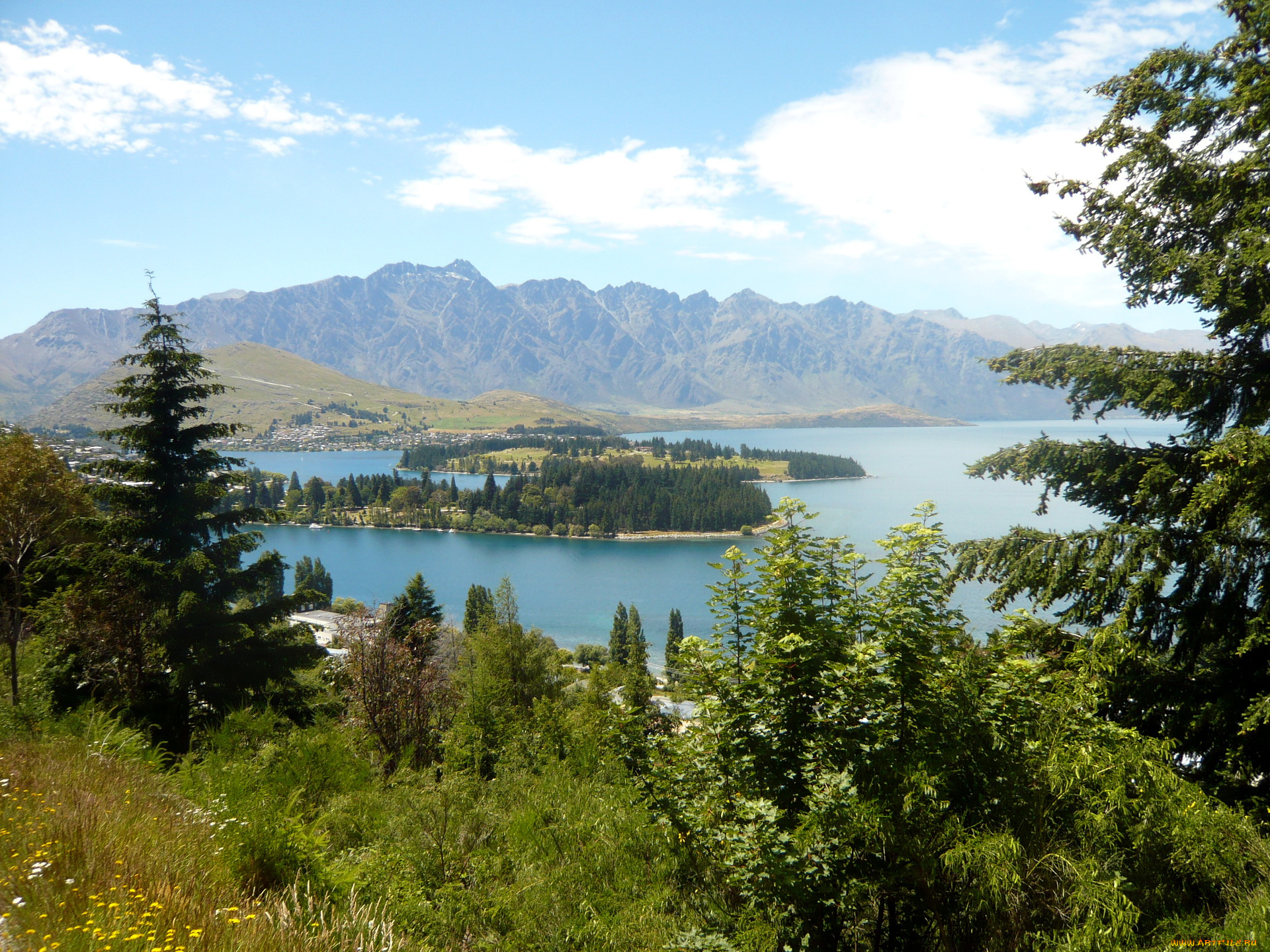 fiordland, national, park, новая, зеландия, природа, реки, озера, горы, озеро