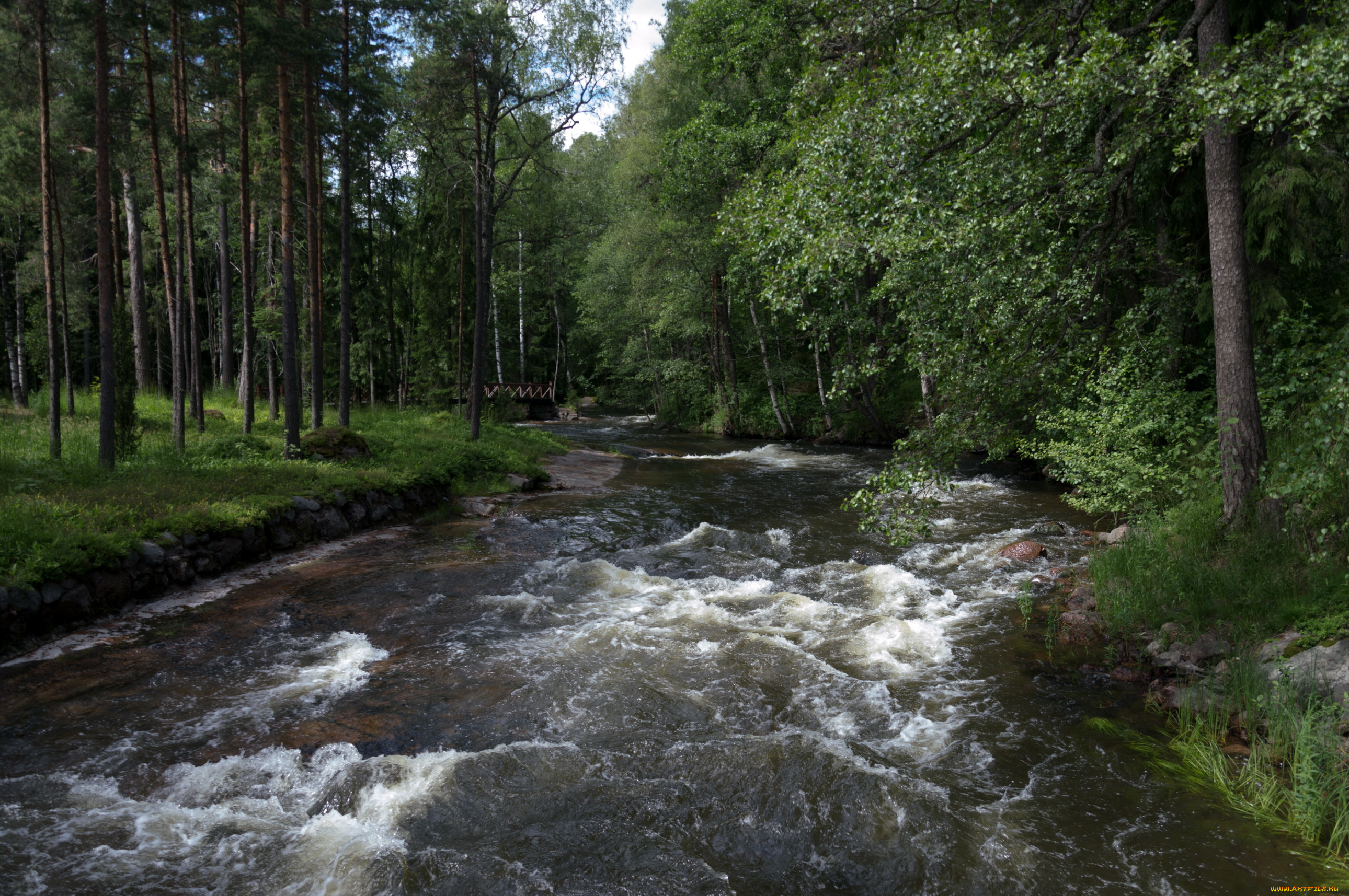 langinkoski, finland, кюми, природа, реки, озера, река