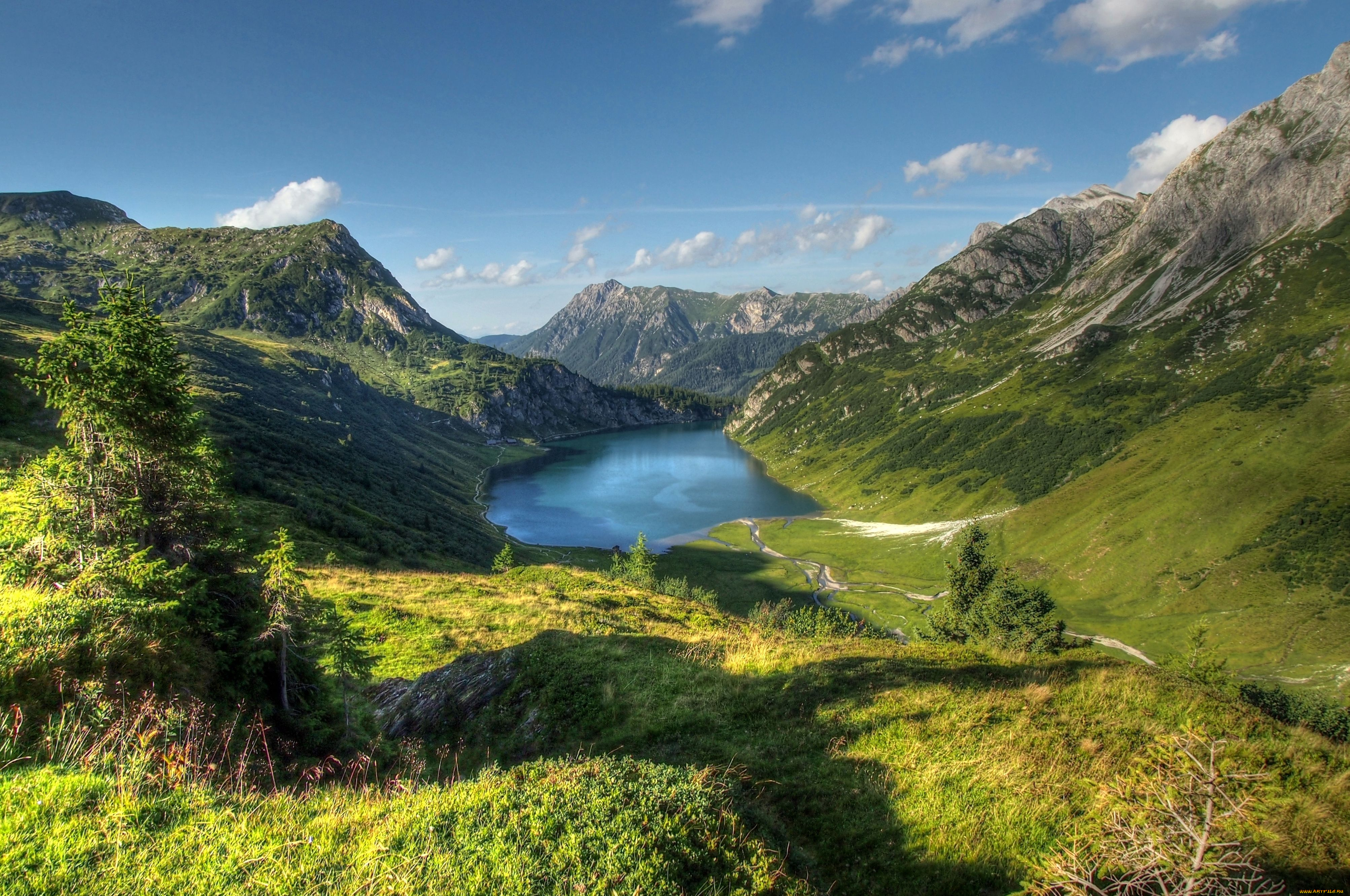природа, реки, озера, горы, горное, озеро, пейзаж, austria, австрия