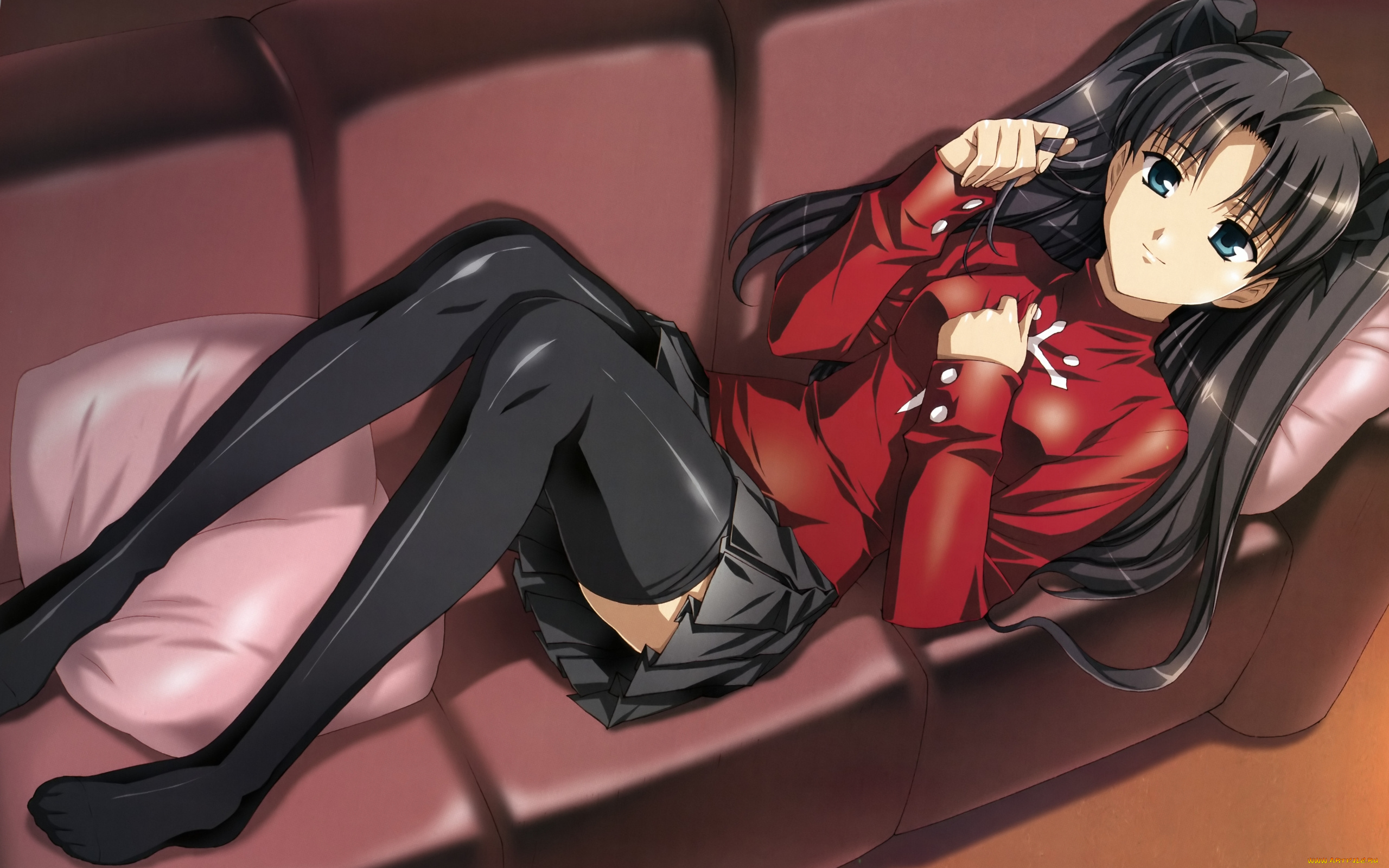 аниме, fate, stay, night, tohsaka, rin, urushihara, satoshi, рин