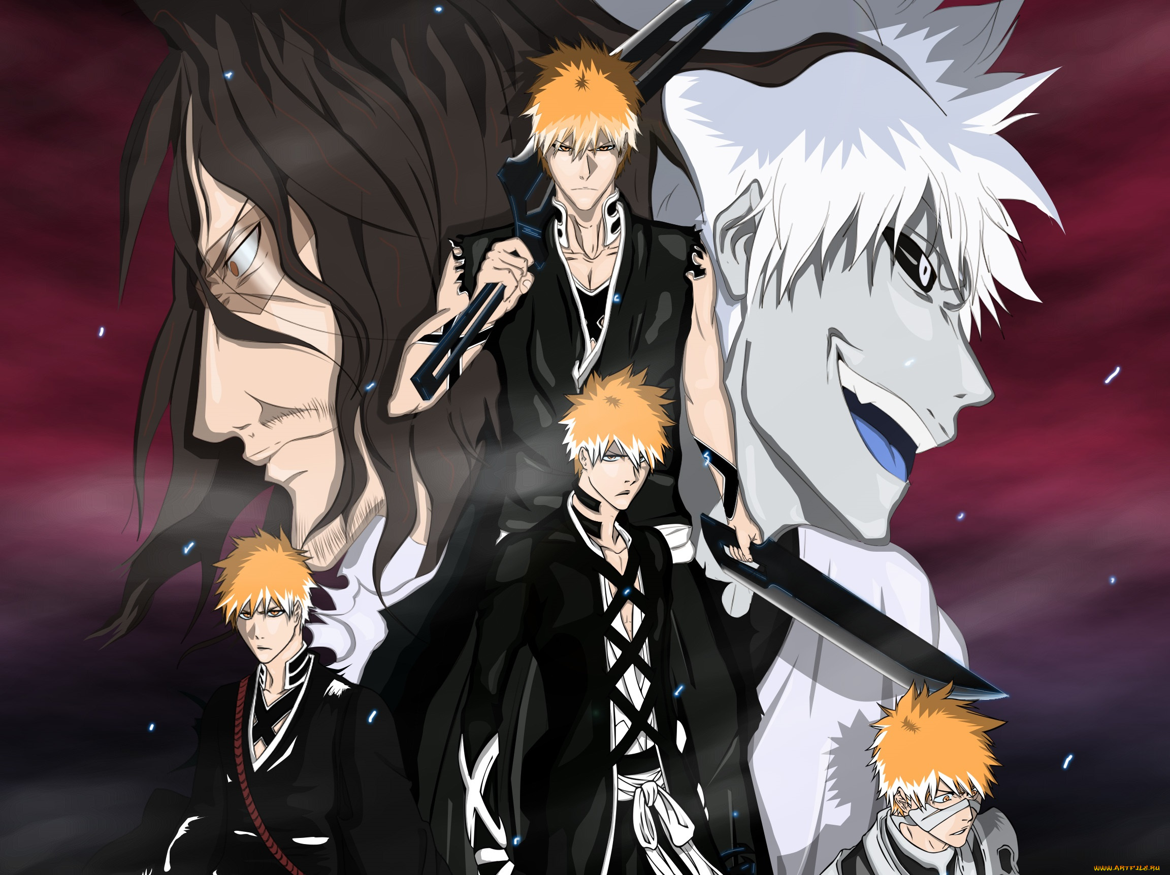 аниме, bleach, занпакто, ичиго