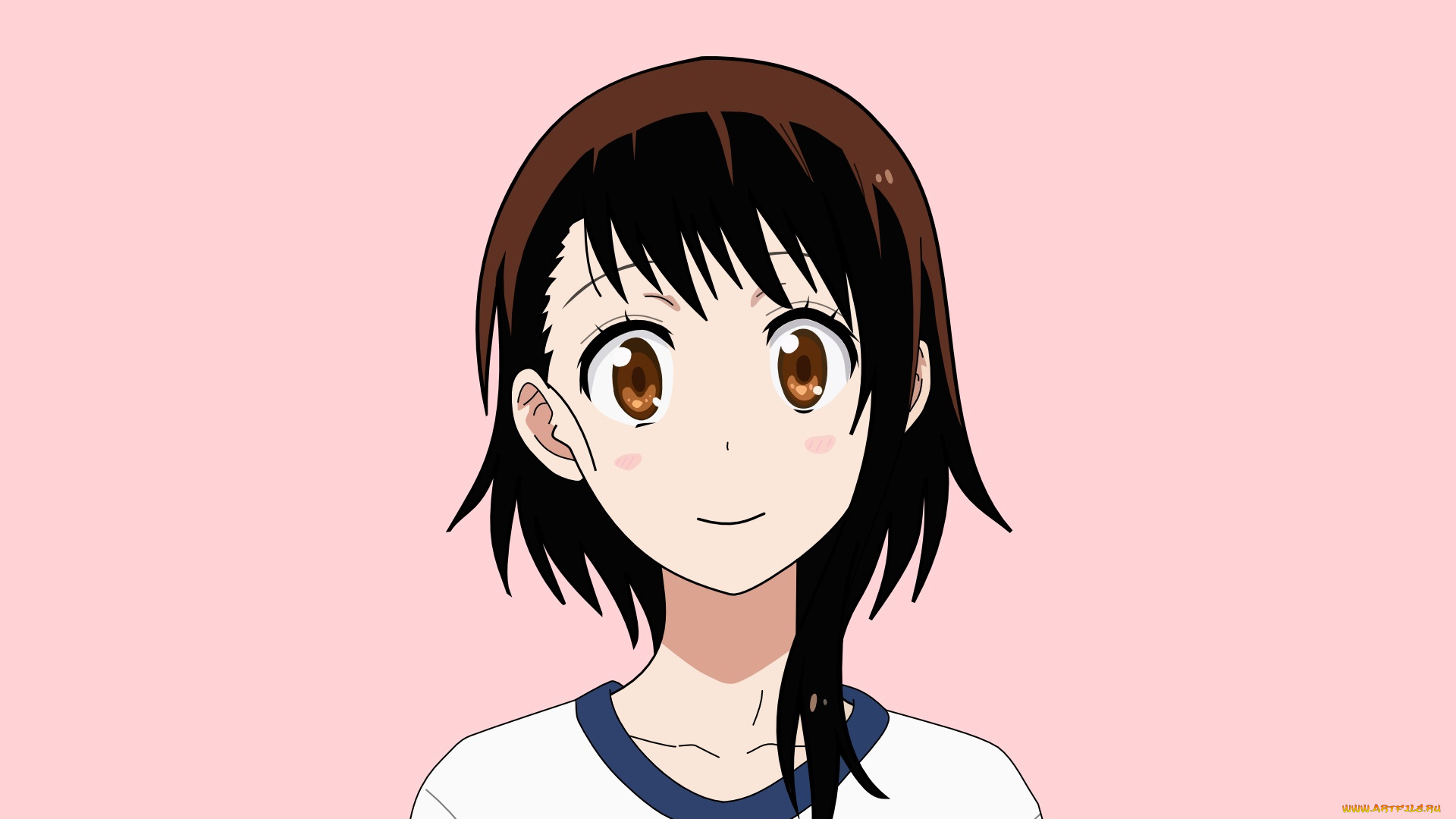 аниме, nisekoi, взгляд, девушка, фон