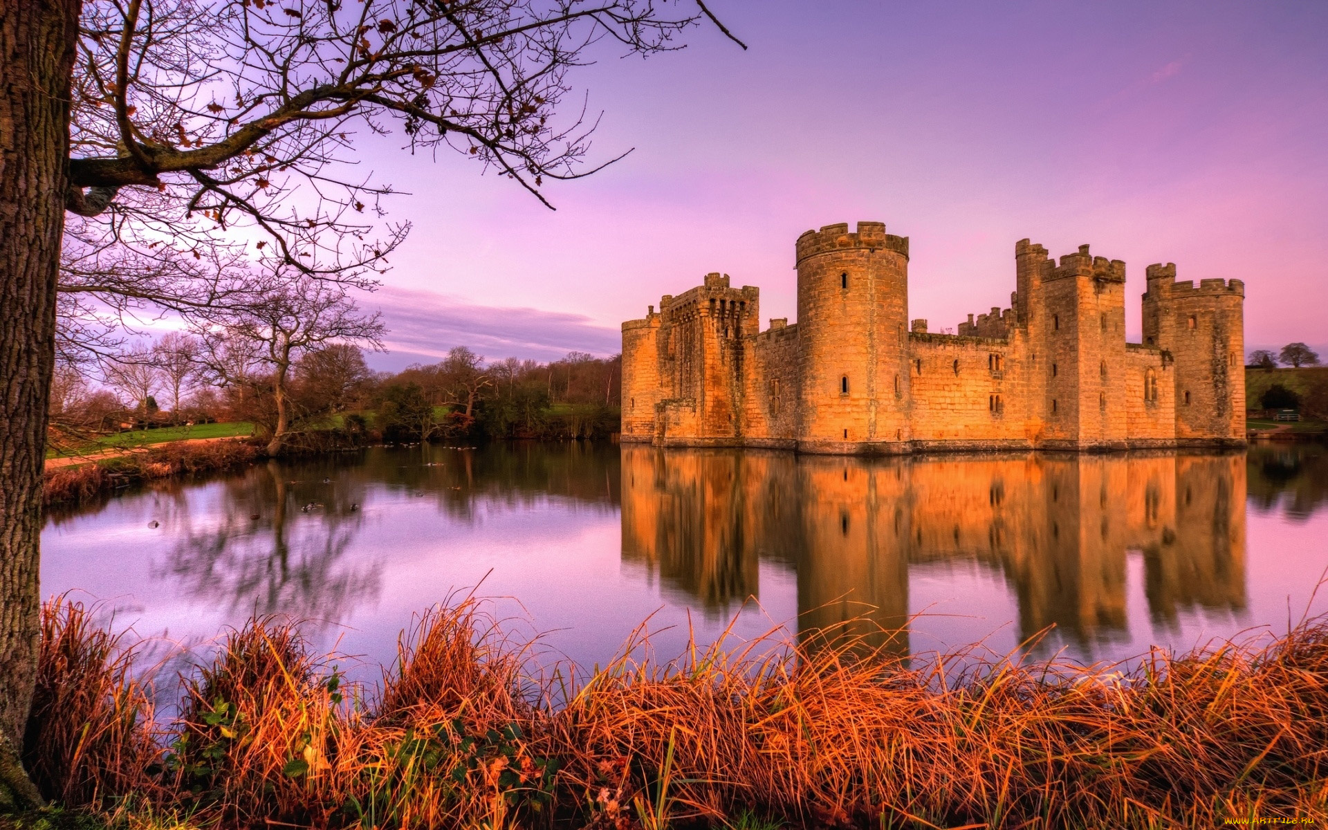 bodiam, castle, города, замок, бодиам, , англия, bodiam, castle