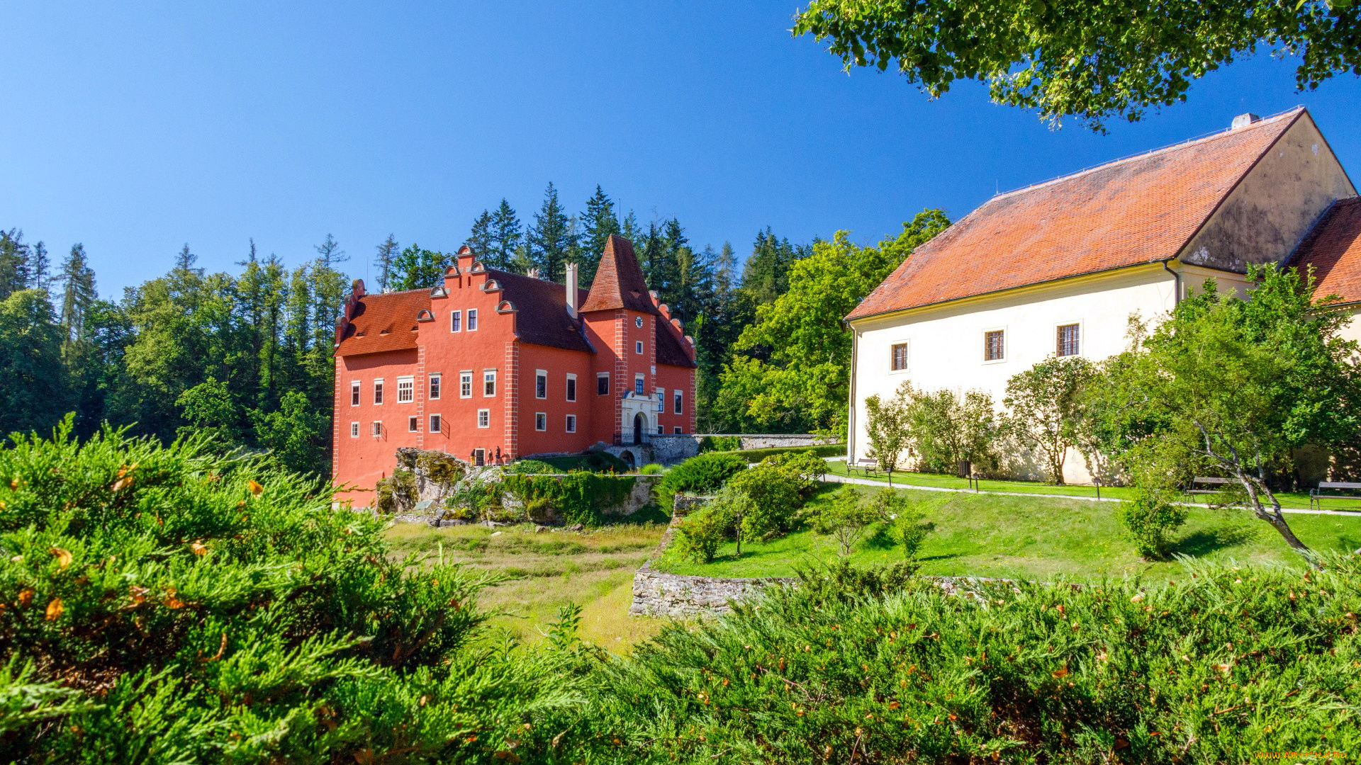 red, lhota, castle, czech, republic, города, замки, чехии, red, lhota, castle, czech, republic