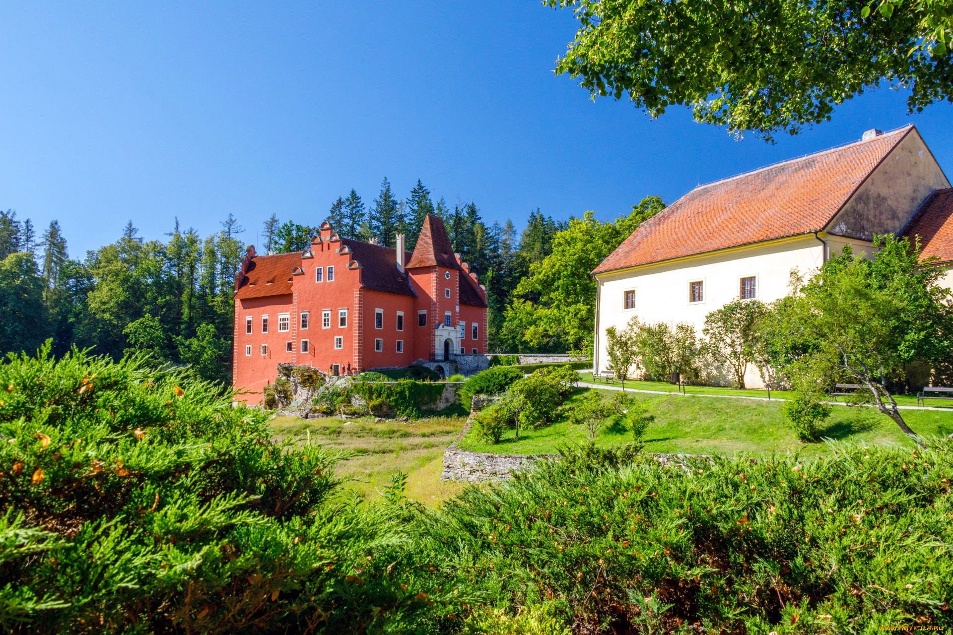 red, lhota, castle, czech, republic, города, замки, чехии, red, lhota, castle, czech, republic