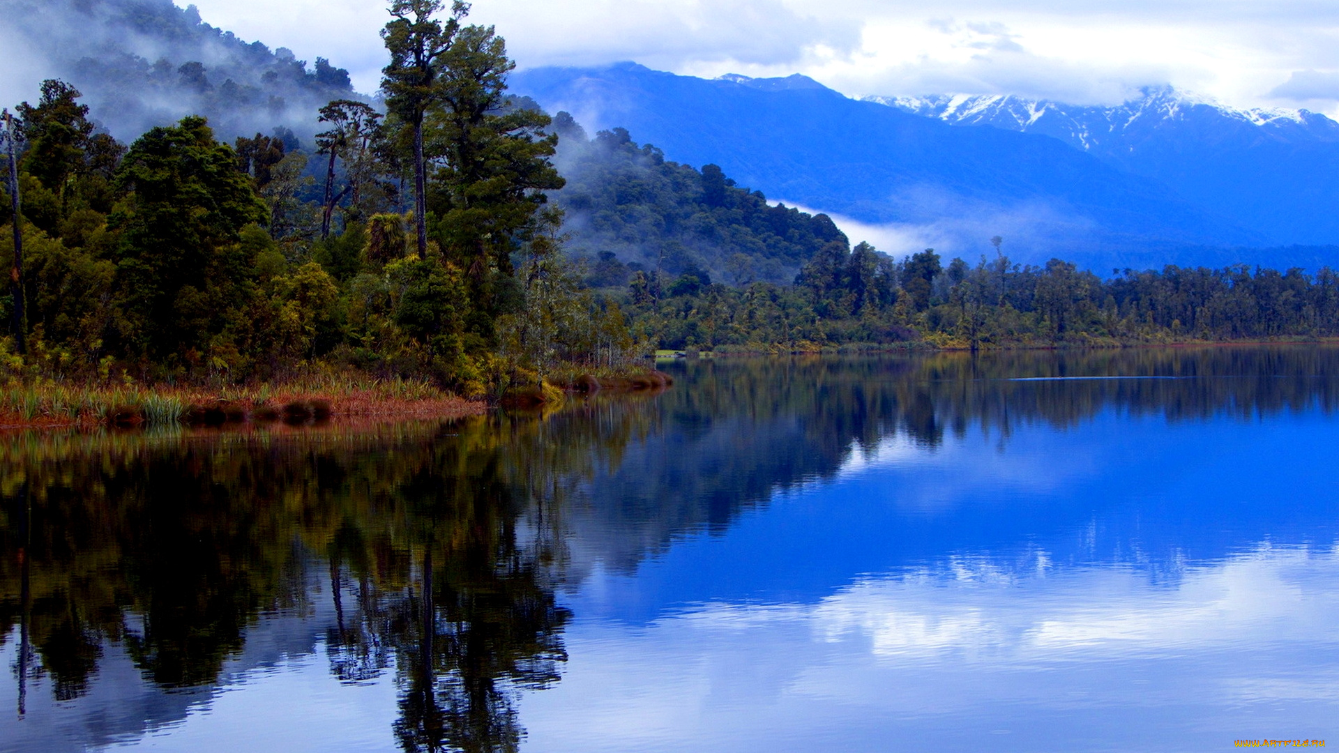 mountain, lake, природа, реки, озера, озеро, лес, горы, трава