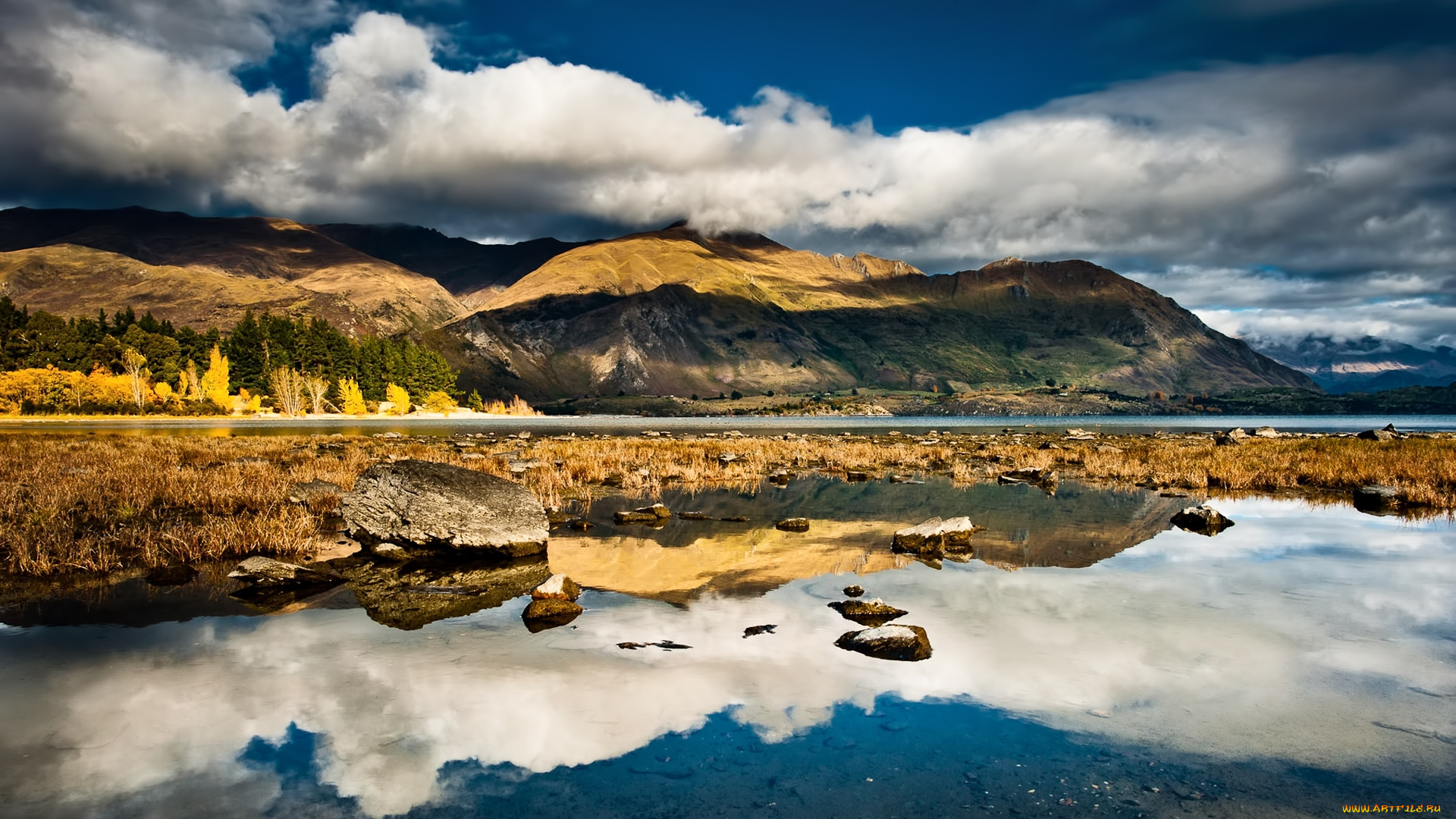 new, zealand, mountains, природа, реки, озера, камни, новая, зеландия, горы, река