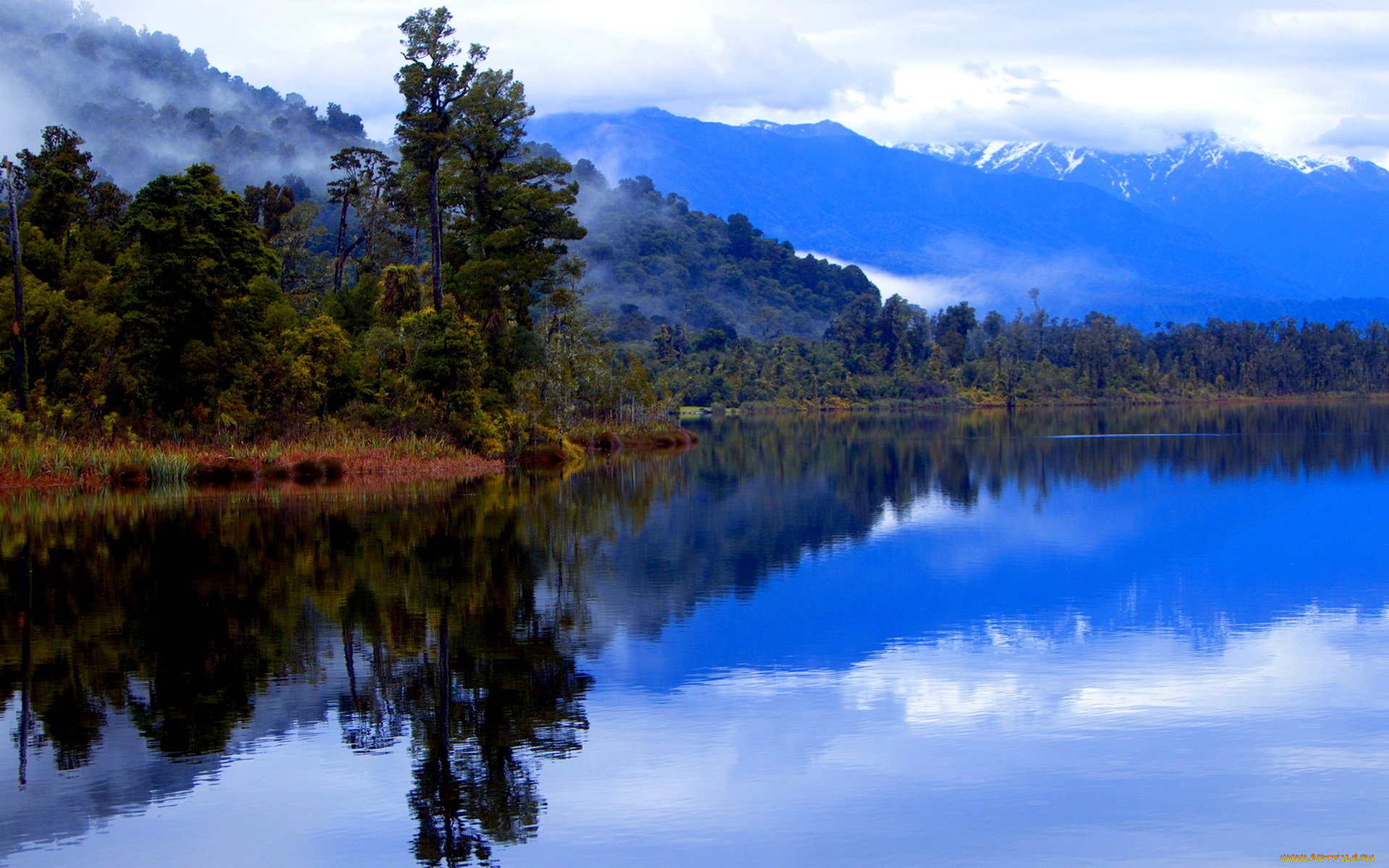 mountain, lake, природа, реки, озера, озеро, лес, горы, трава