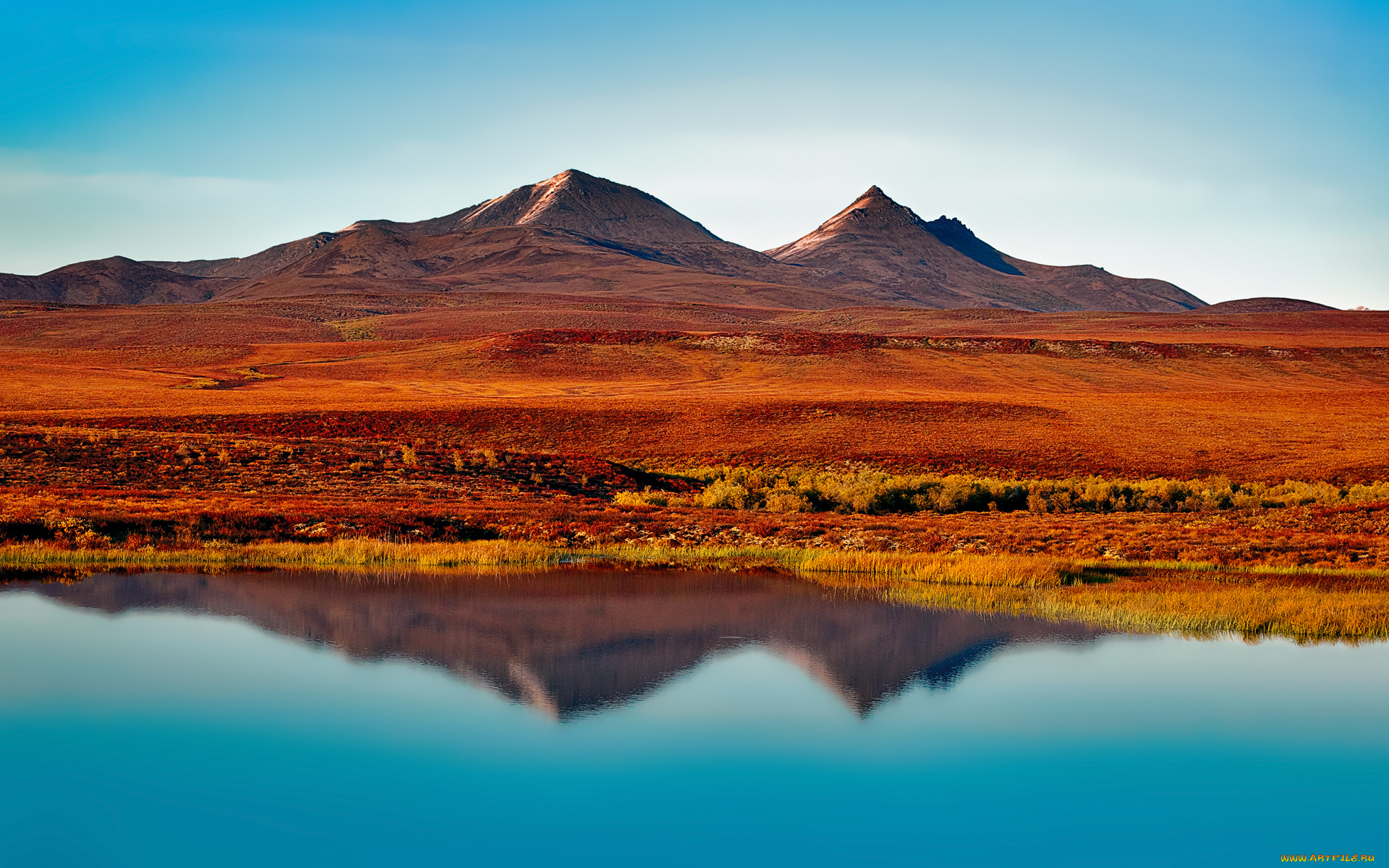 reflection, природа, реки, озера, равнина, река, горы, отражение