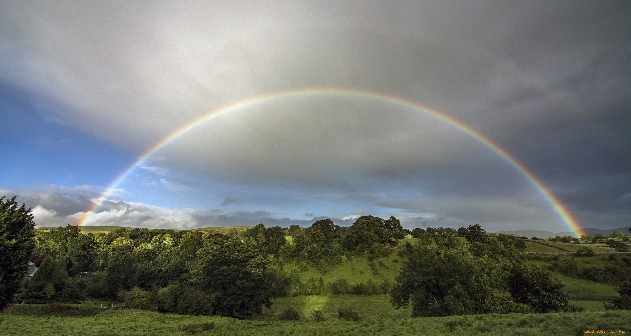 airton, north, yorkshire, england, природа, радуга, эйртон, северный, йоркшир, англия, пейзаж, тучи, облака