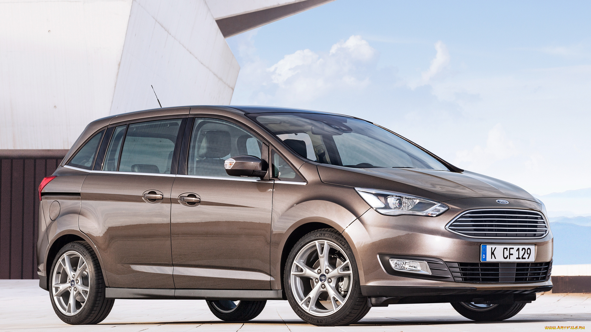 автомобили, ford, коричневый, 2015г, c-max, grand