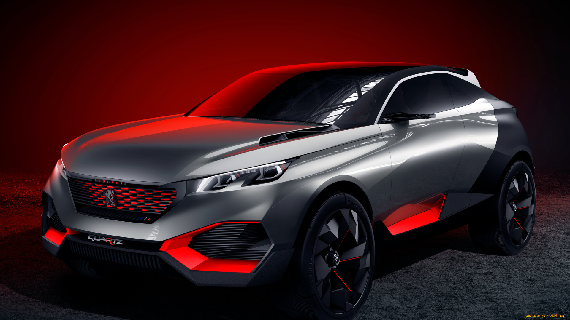 автомобили, peugeot, темный, 2014г, concept, quartz