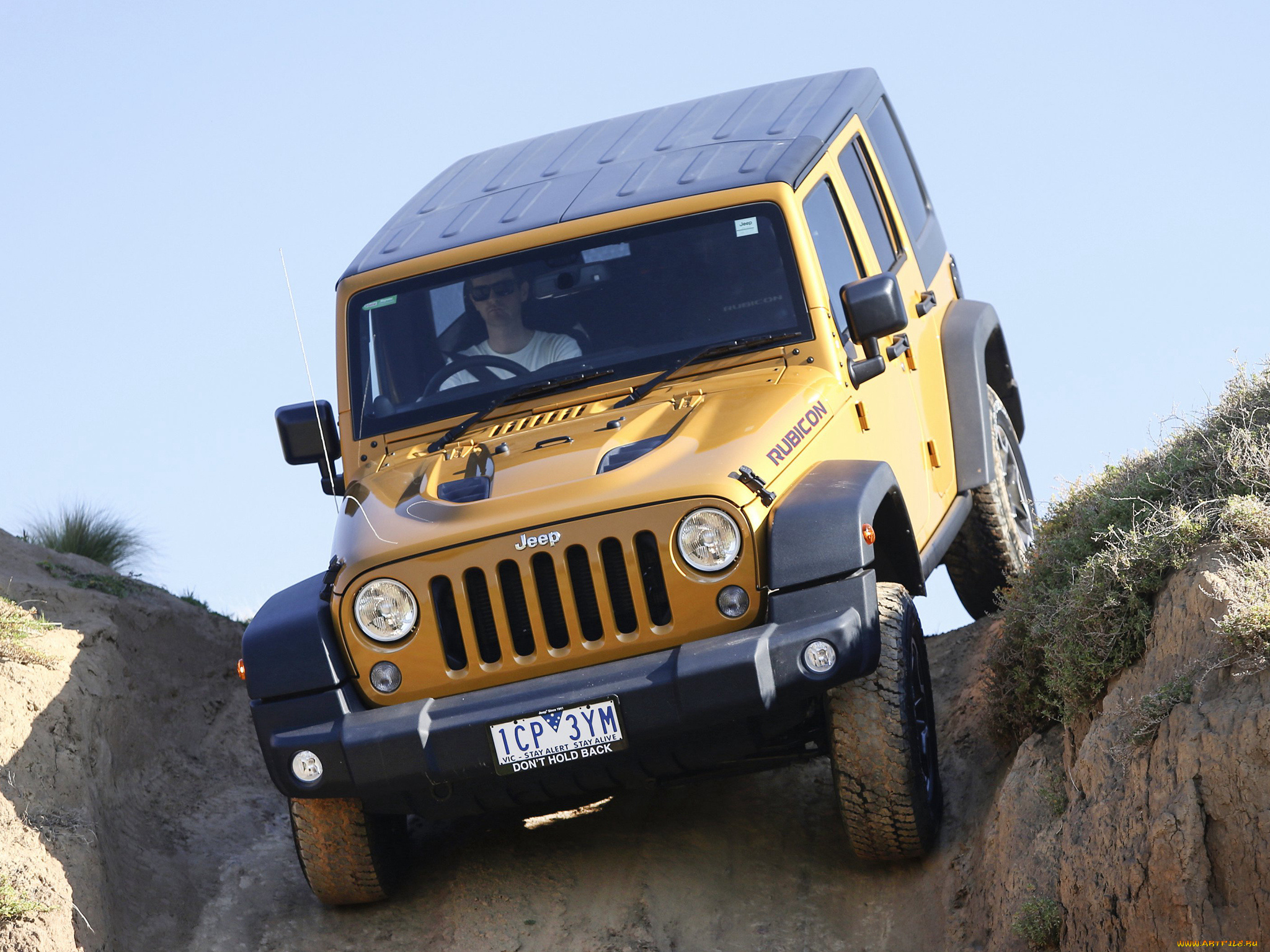 автомобили, jeep, x, rubicon, wrangler, unlimited, желтый, 2014г, jk, au-spec