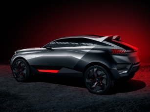 Картинка автомобили peugeot quartz темный concept 2014г