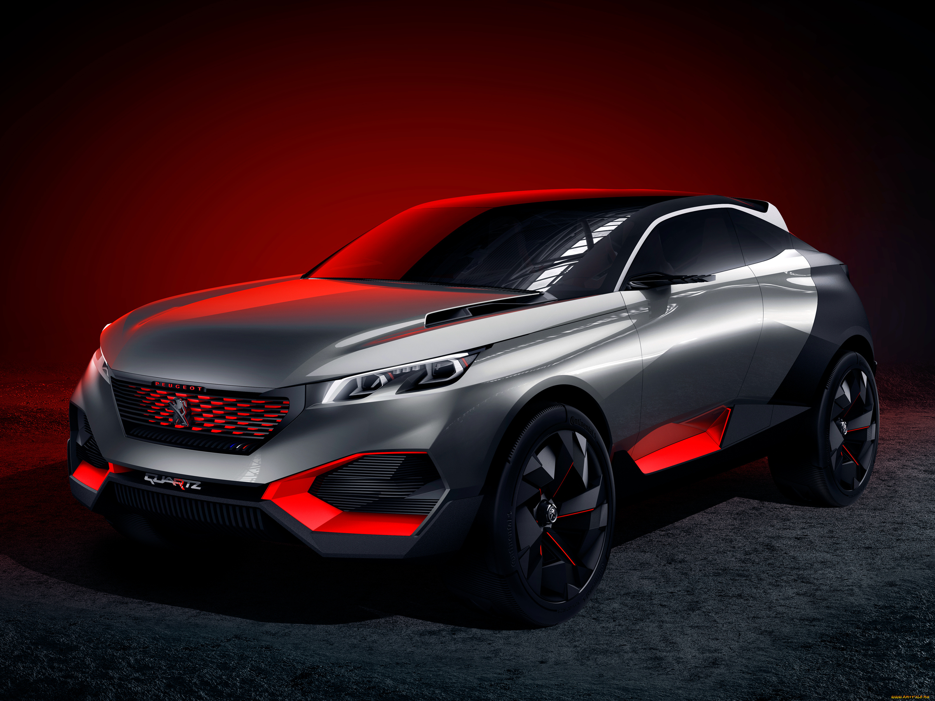 автомобили, peugeot, темный, 2014г, concept, quartz