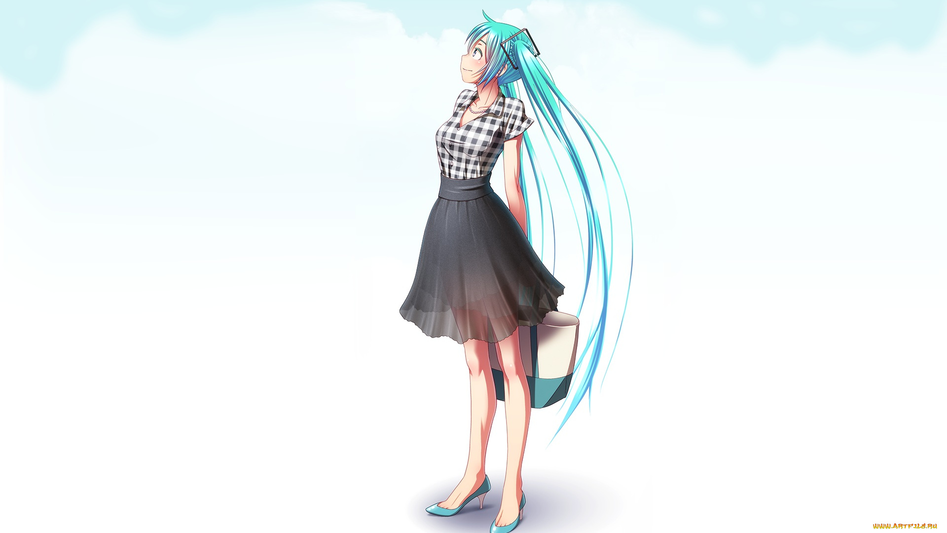 аниме, vocaloid, hatsune, miku, takouji, девушка, арт