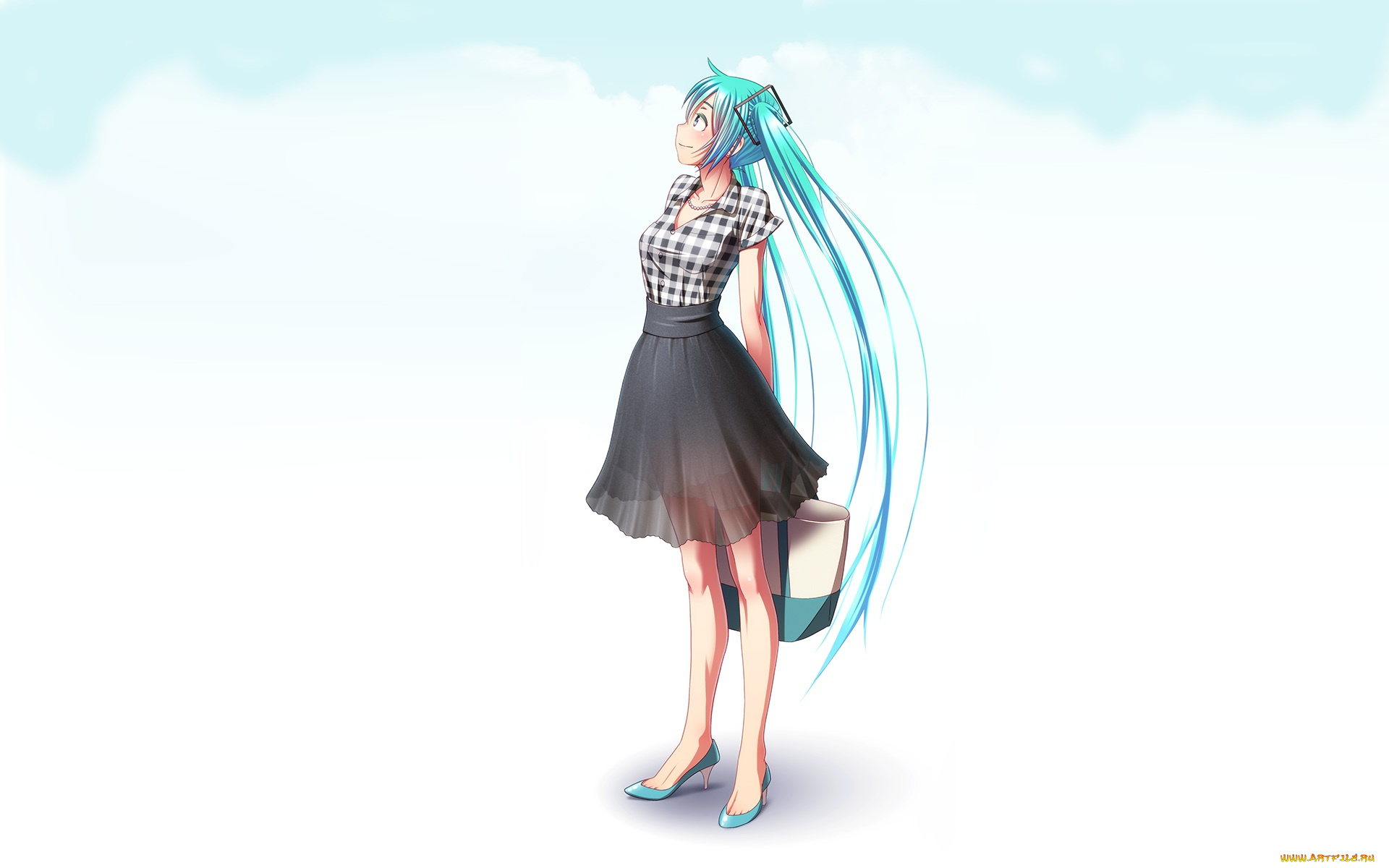 аниме, vocaloid, hatsune, miku, takouji, девушка, арт