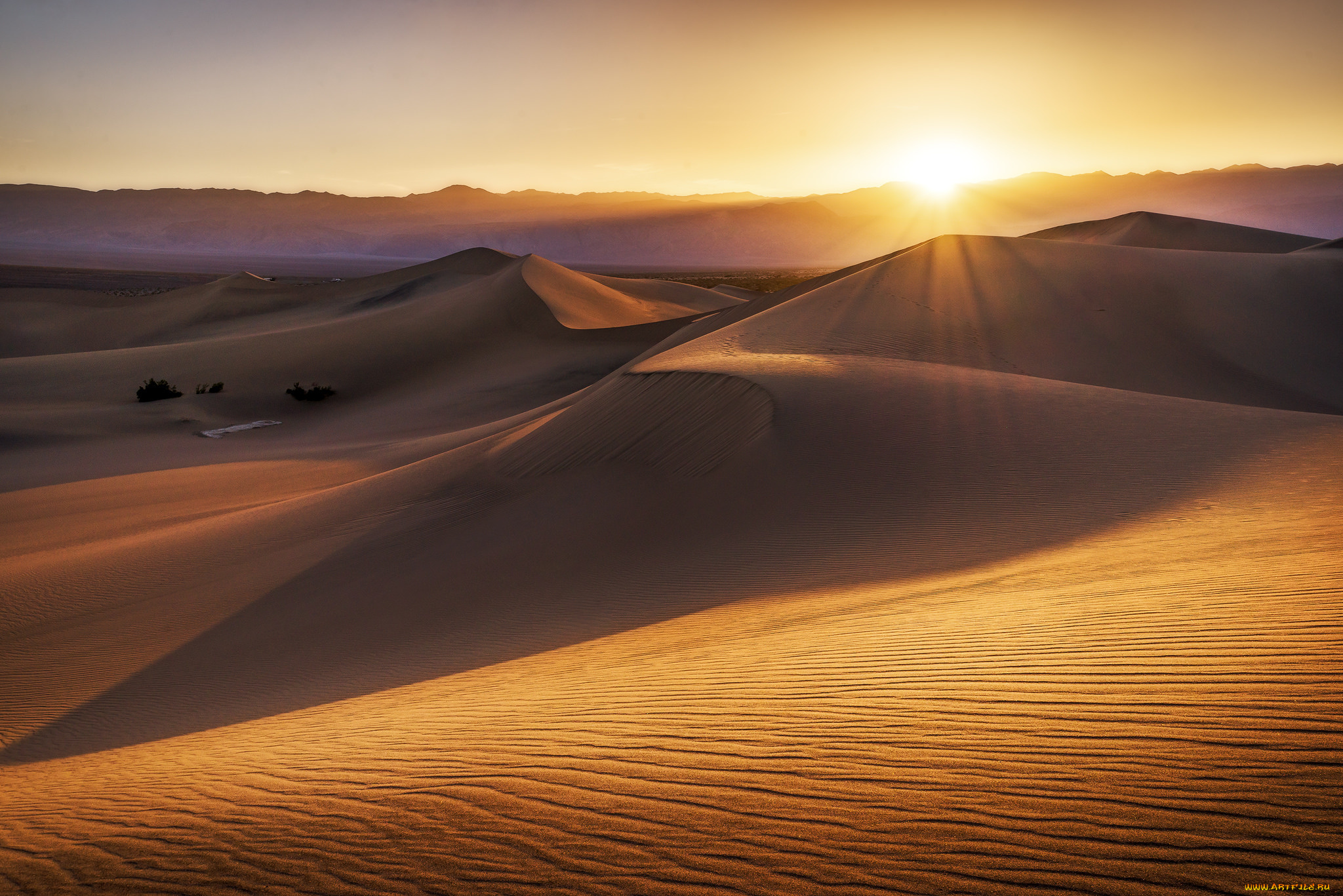 природа, пустыни, закат, песок, пустыня