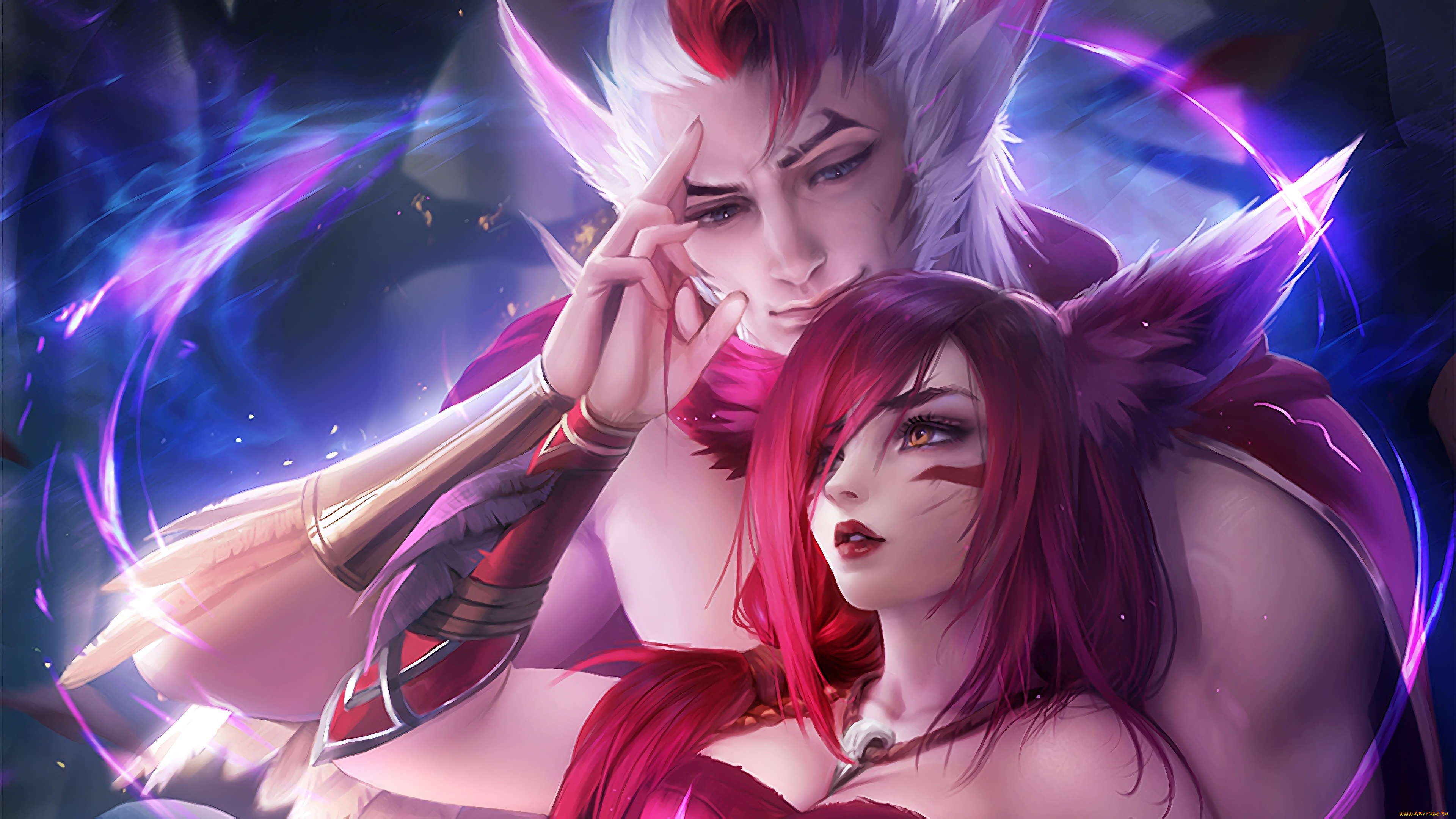 видео, игры, league, of, legends, xayah, rakan, пара